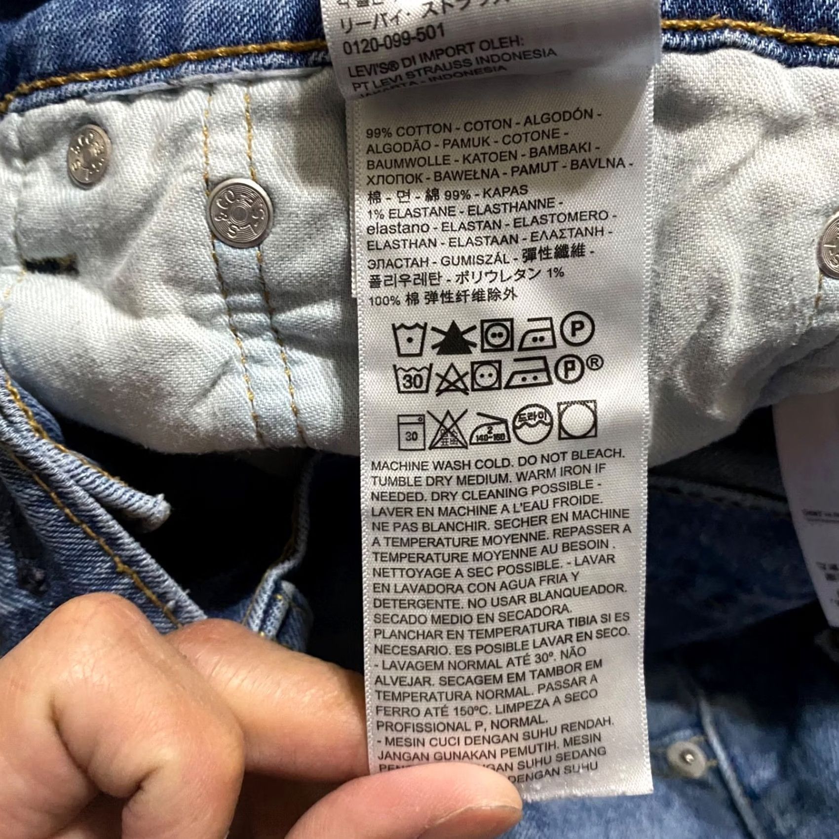 Levi's Levi's 513 Jeans Slim Straight Mid Blue Denim 36x30 Mens Regular 5-Pocket Size US 38 / EU 54 - 5 Thumbnail