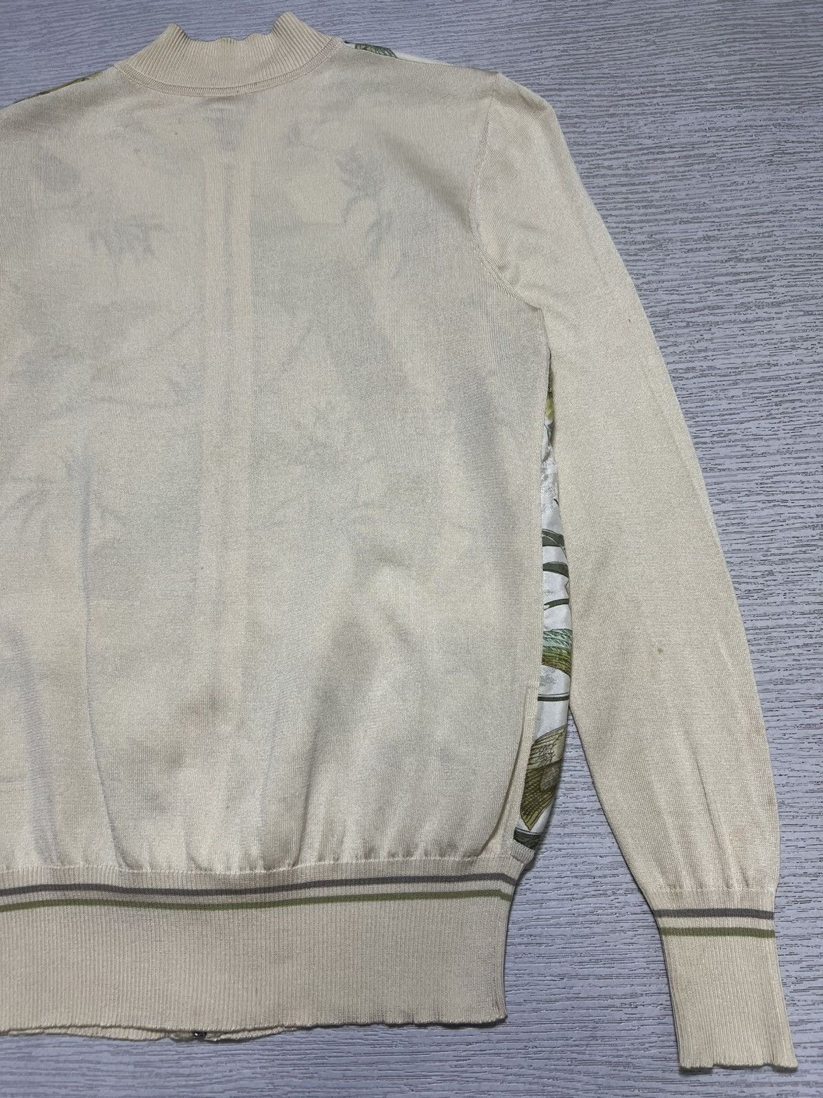Hermes Hermes - Birds Print Silk Zipped Cardigan Bomber Jacket Size S / US 4 / IT 40 - 17 Thumbnail