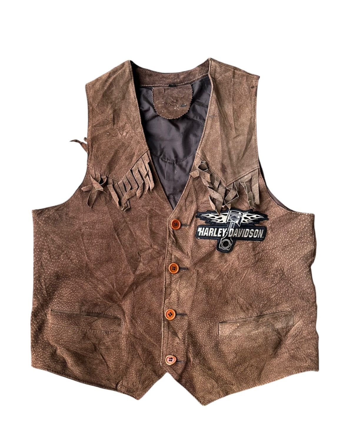 Leather Harley davidson pig skin vest Size US S / EU 44-46 / 1 - 2 Thumbnail