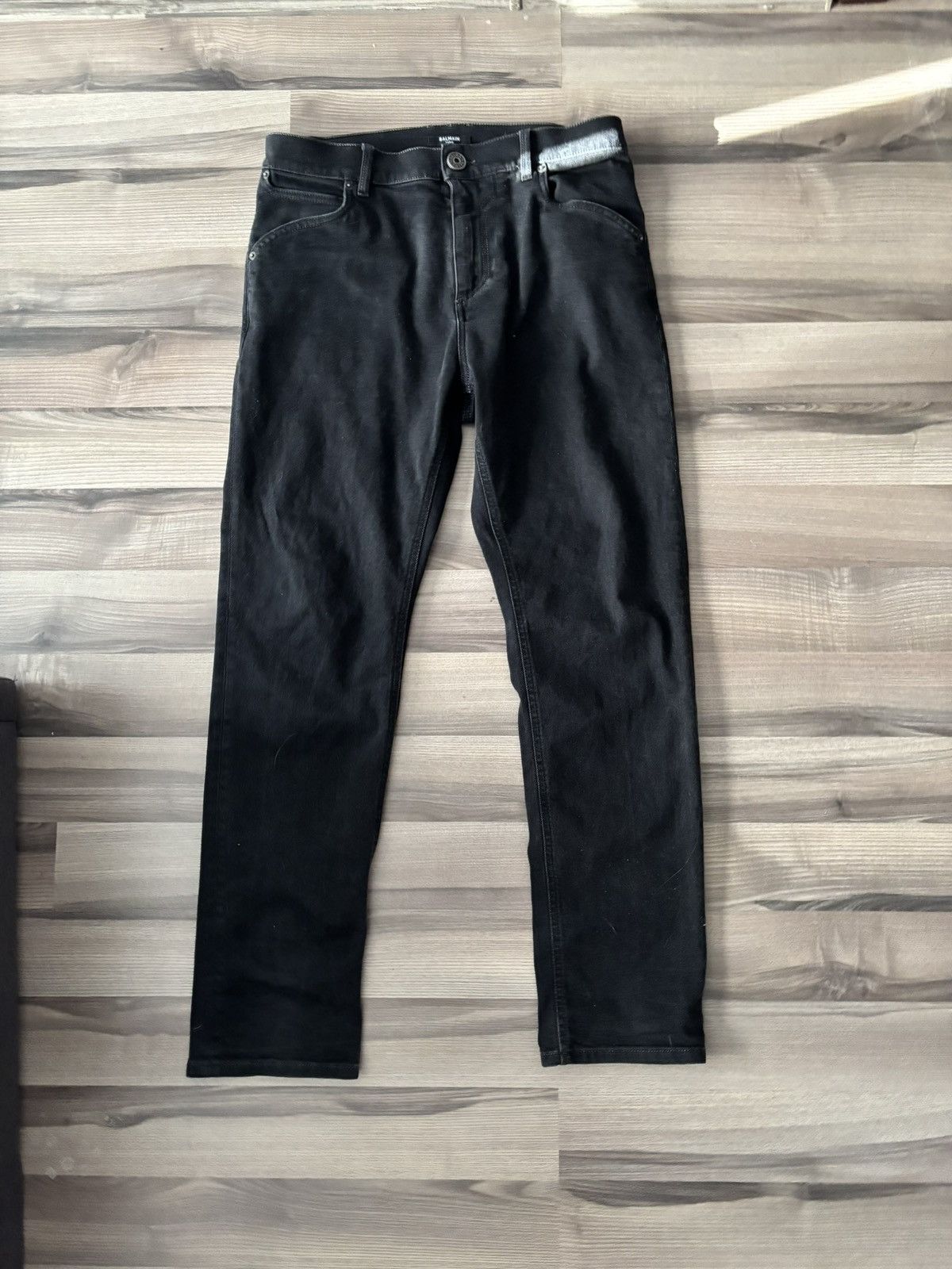 Balmain Balmain Logo-embroidered straight-leg jeans Size US 32 / EU 48 - 1 Thumbnail