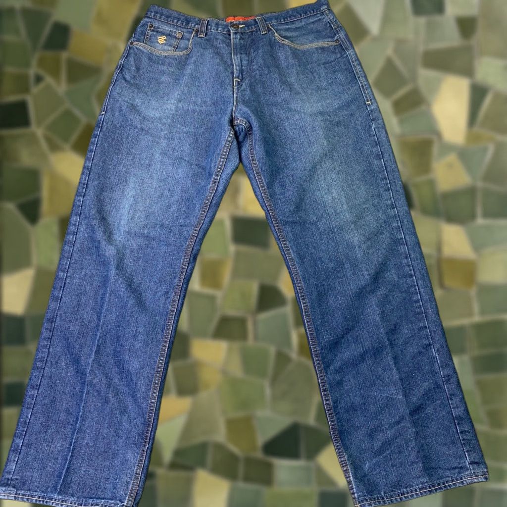 Rocawear VINTAGE Roca Wear Mens Jeans 38x33 Blue Wide Leg Loose Baggy Grunge SK8 Y2K Size US 38 / EU 54 - 1 Thumbnail