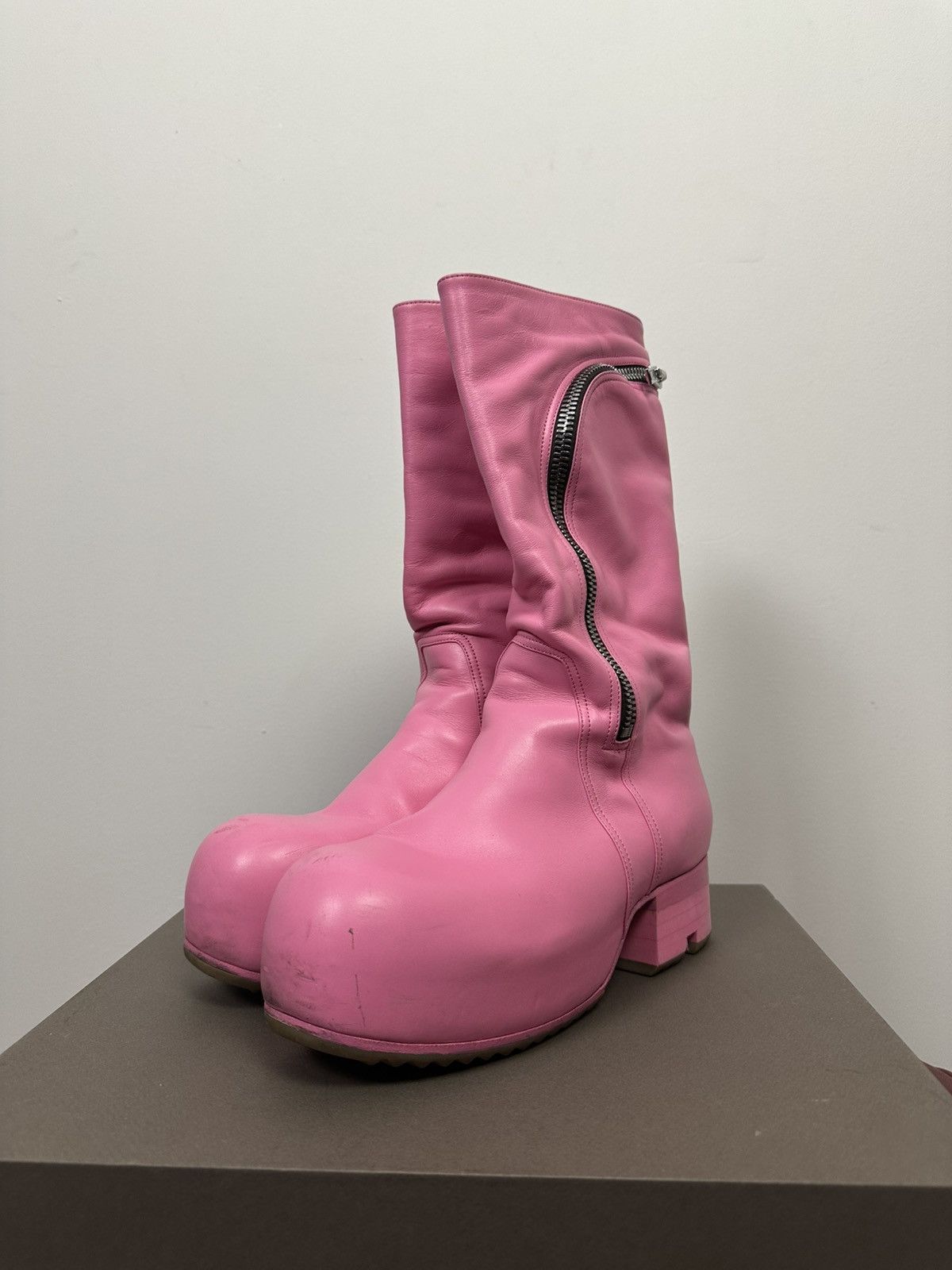 Rick Owens FW20 ‘PERFORMA’ Pop Pink Bauhaus Ballast Boots Size US 8 / EU 41 - 1 Thumbnail