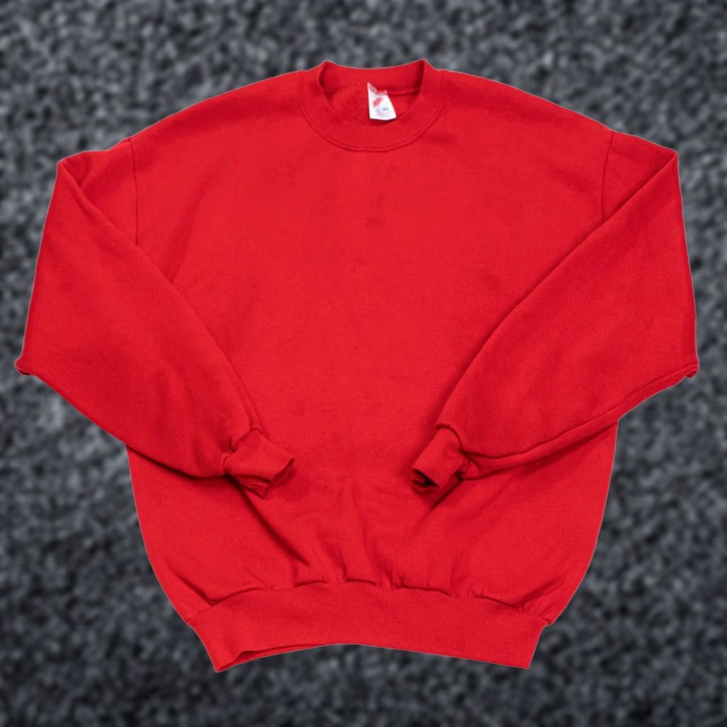 Jerzees VINTAGE Jerzees Sweatshirt Mens XL Long Sleeve Raglan Crew Neck Red Size US XL / EU 56 / 4 - 1 Thumbnail