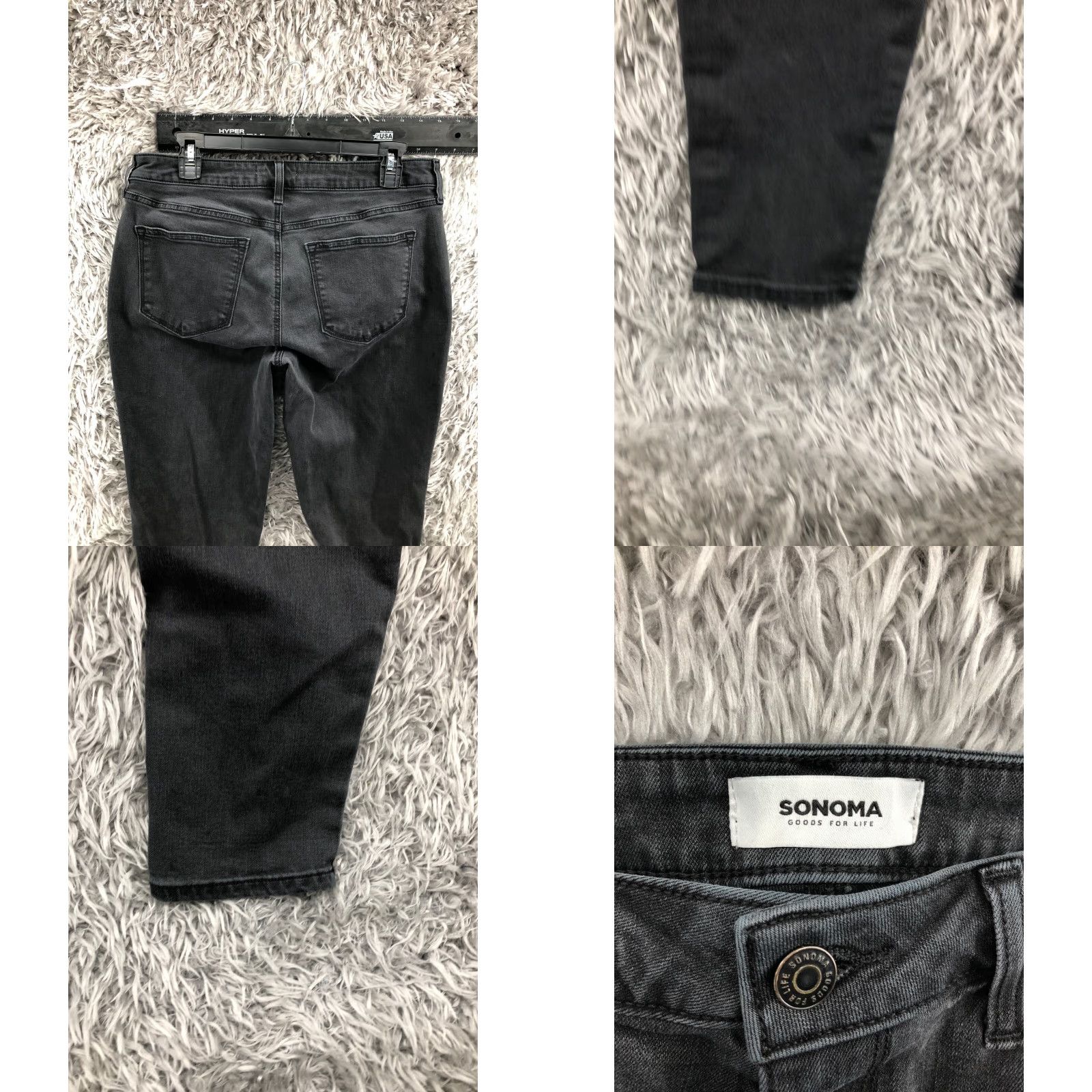 Vintage Sonoma Jeans Womens Skinny Size 12 Dark Wash Black Size 34" / US 12 / IT 48 - 8 Thumbnail