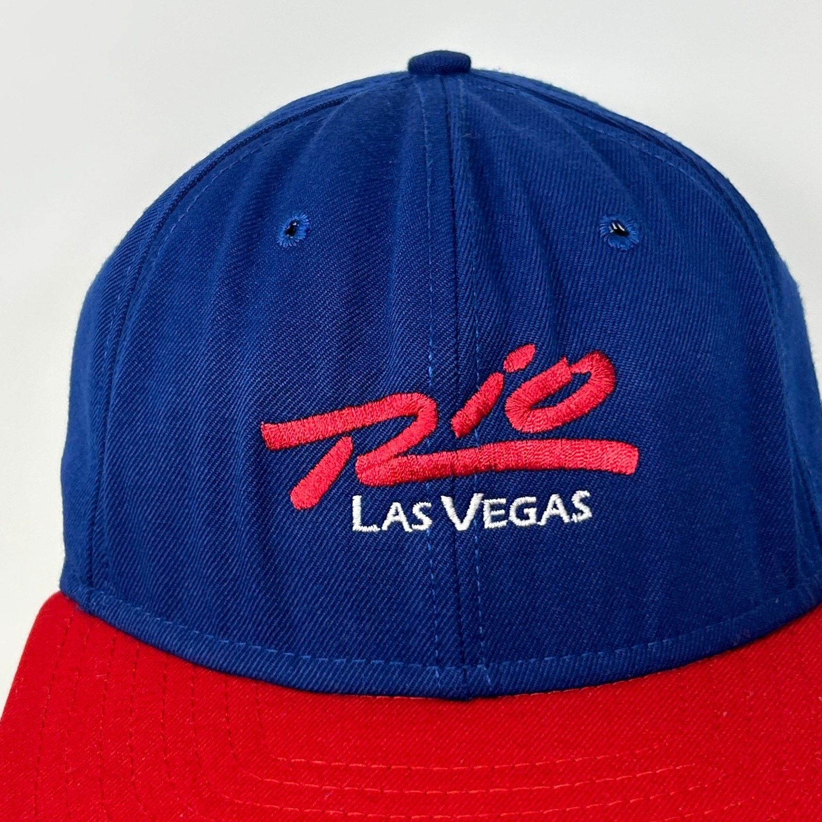 Delong Vintage 90s Rio Las Vegas Hat Baseball Cap Casino USA Blue Size ONE SIZE - 6 Thumbnail