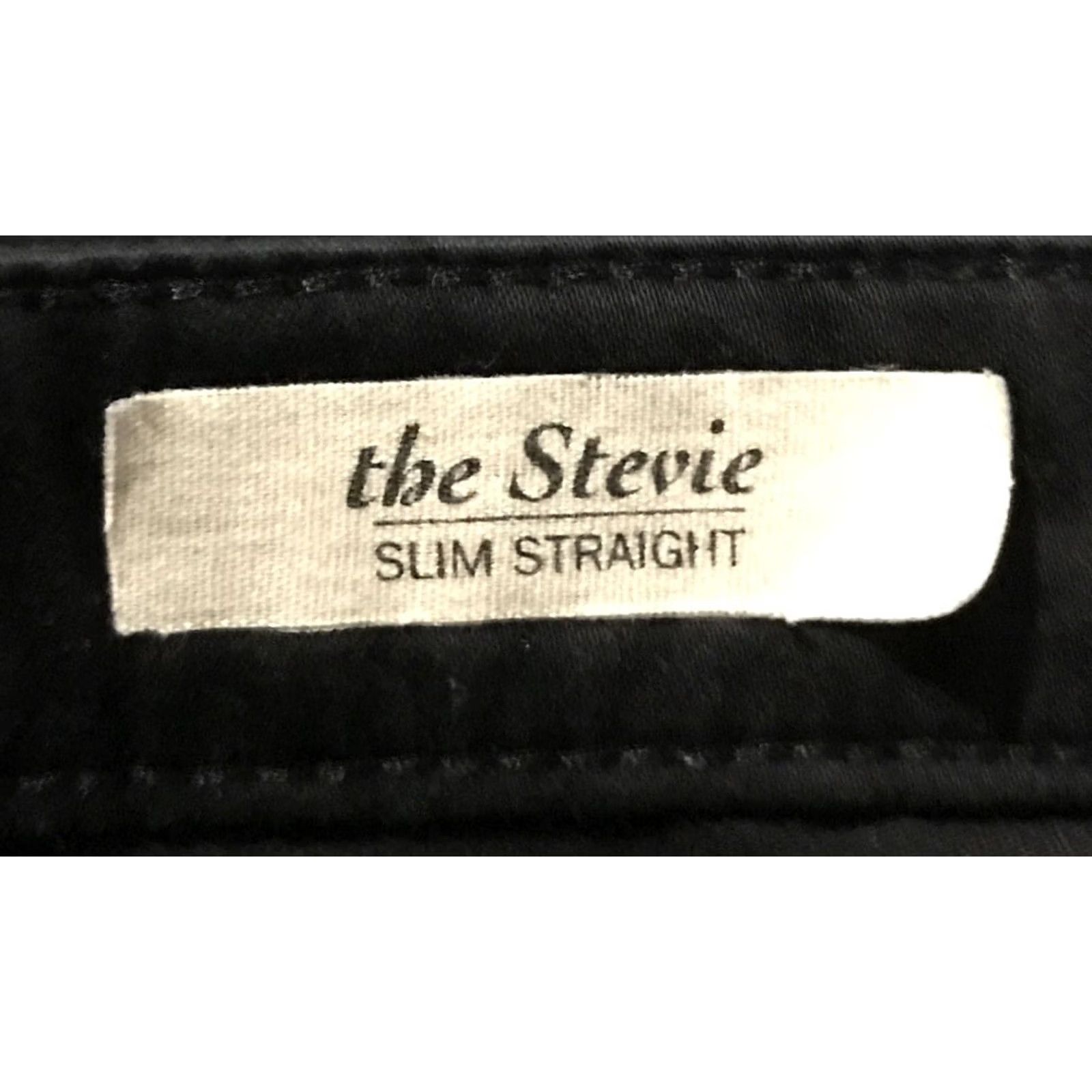 Vintage AG Adriano Goldschmied Stevie Black Jeans Womens 26R 28x27 1/2 Low Rise 7” Skinny Regular Denim Pants Black 5-Pocket Stretch Comfort Vintage No N/A Size 26" / US 2 / IT 38 - 4 Thumbnail