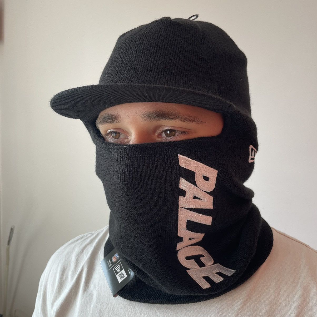 Palace Palace Skateboards New Era Peaked Balaclava black big logo