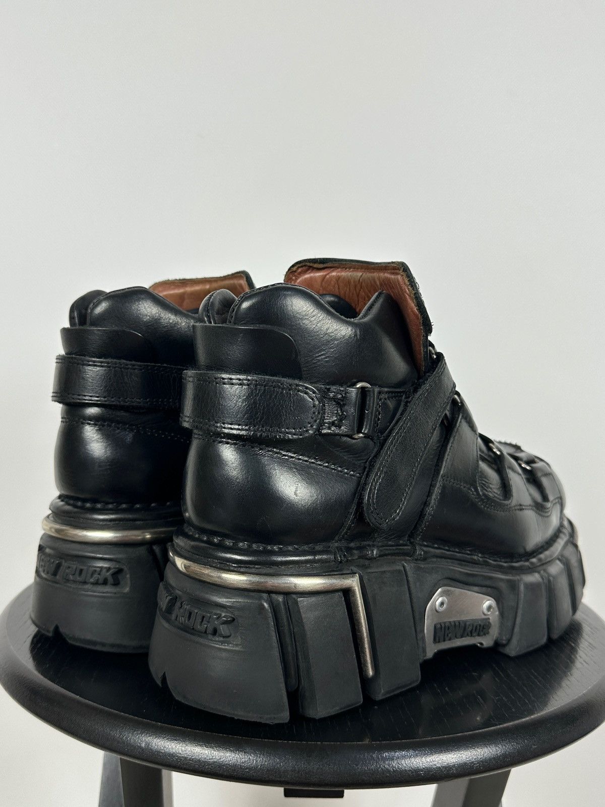 New Rock Vintage New Rock M.283 Terminator E-14 Black Leather Boots Size US 9 / EU 42 - 5 Thumbnail