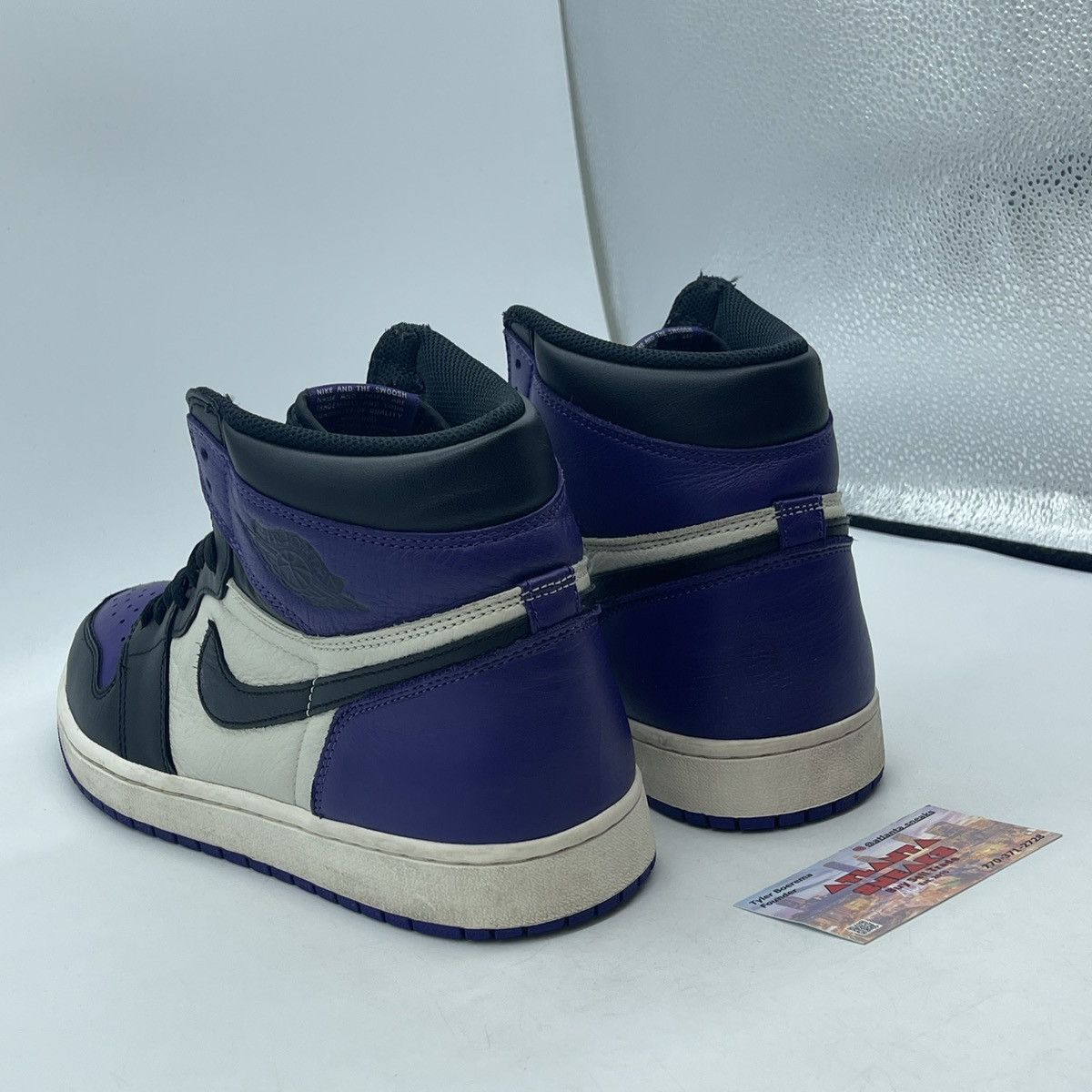 Nike Air Jordan 1 high court purple Size US 12 / EU 45 - 4 Thumbnail