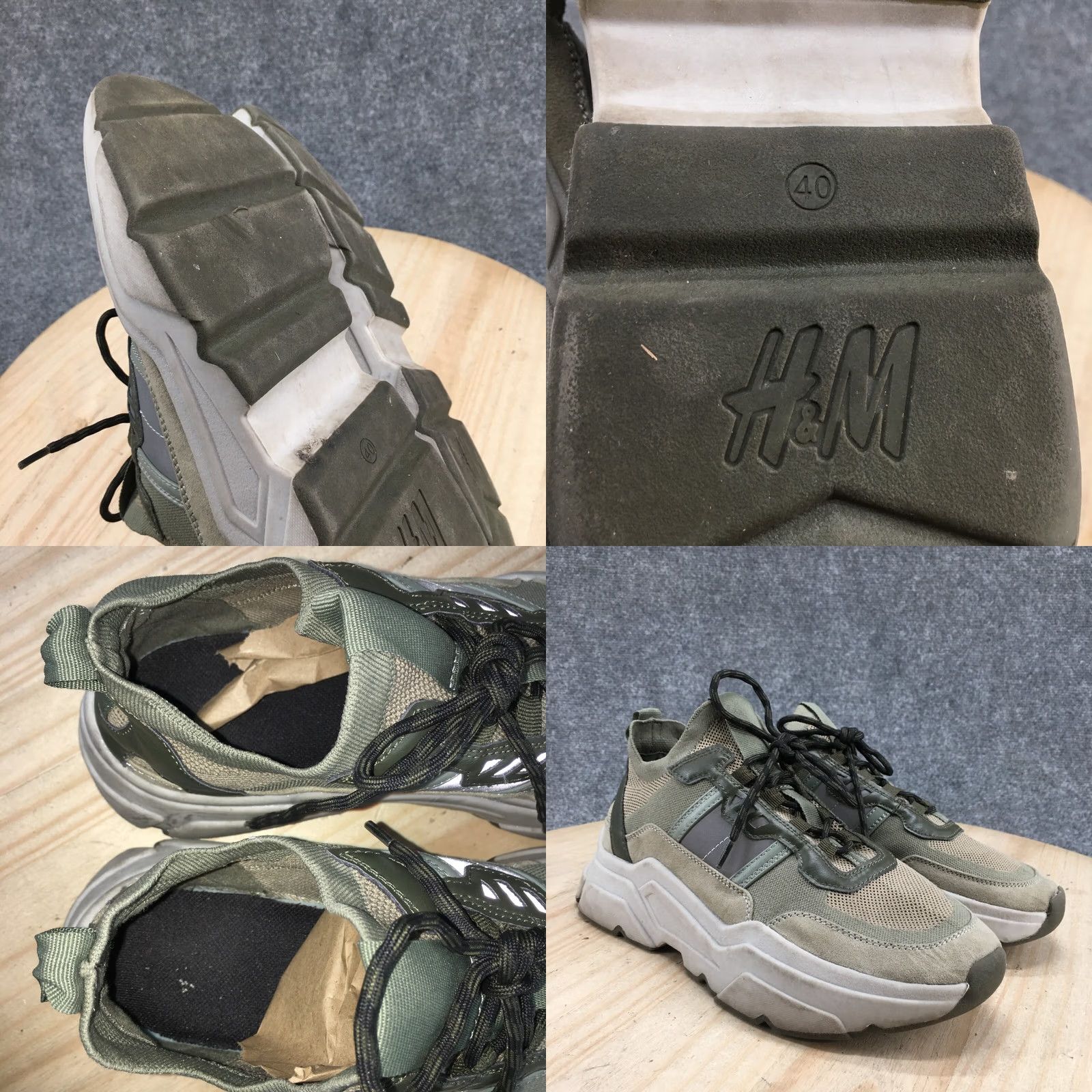 H&M H&M Shoes Womens 40 Athletic Sneakers Green Lace Up Low Top Comfort Round Toe Shoes Size M / US 6-8 / IT 42-44 - 10 Thumbnail
