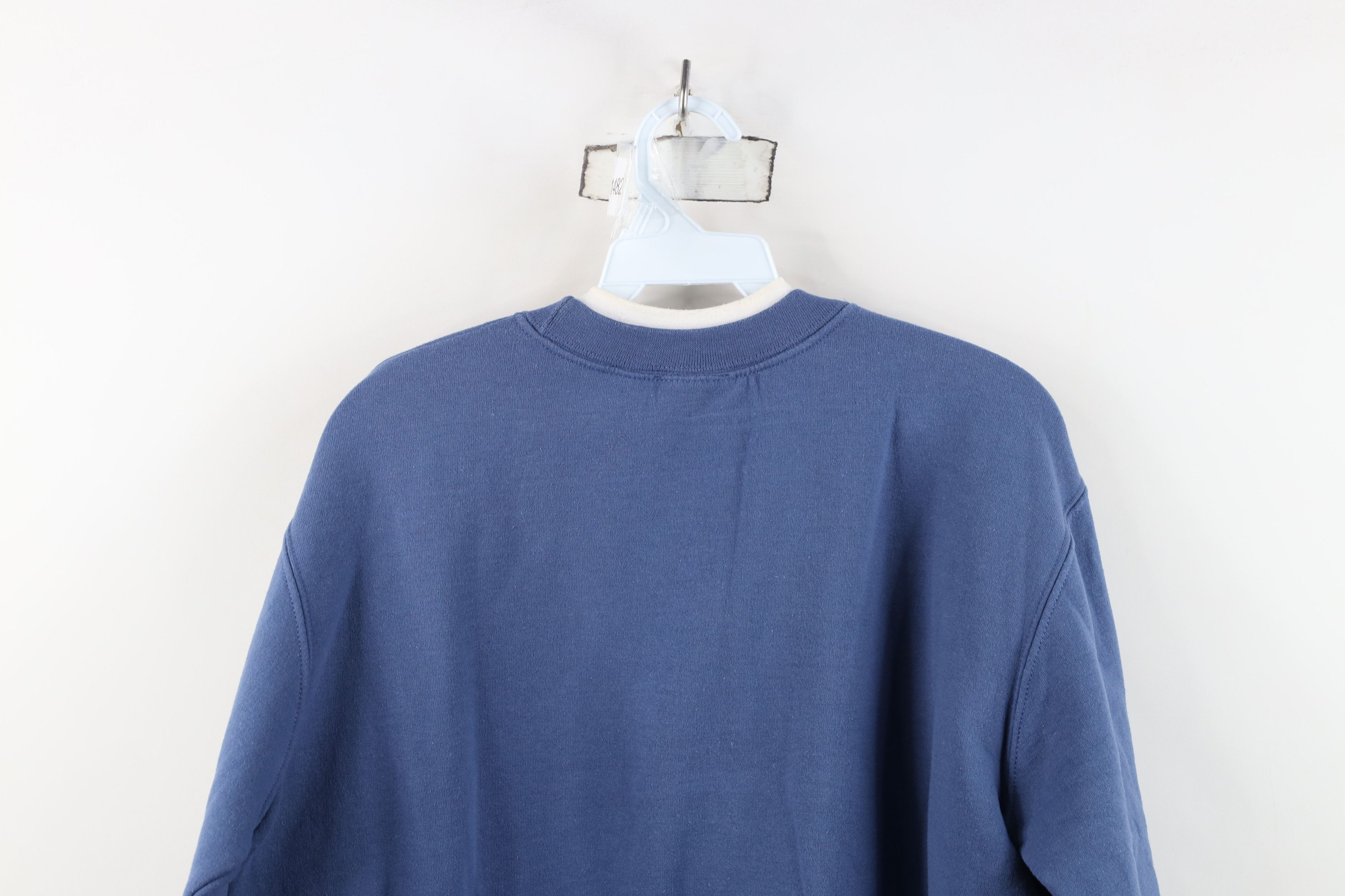 Vintage Vintage 90s Streetwear Nature Fall Leaf Sweatshirt Blue Size L / US 10 / IT 46 - 13 Thumbnail