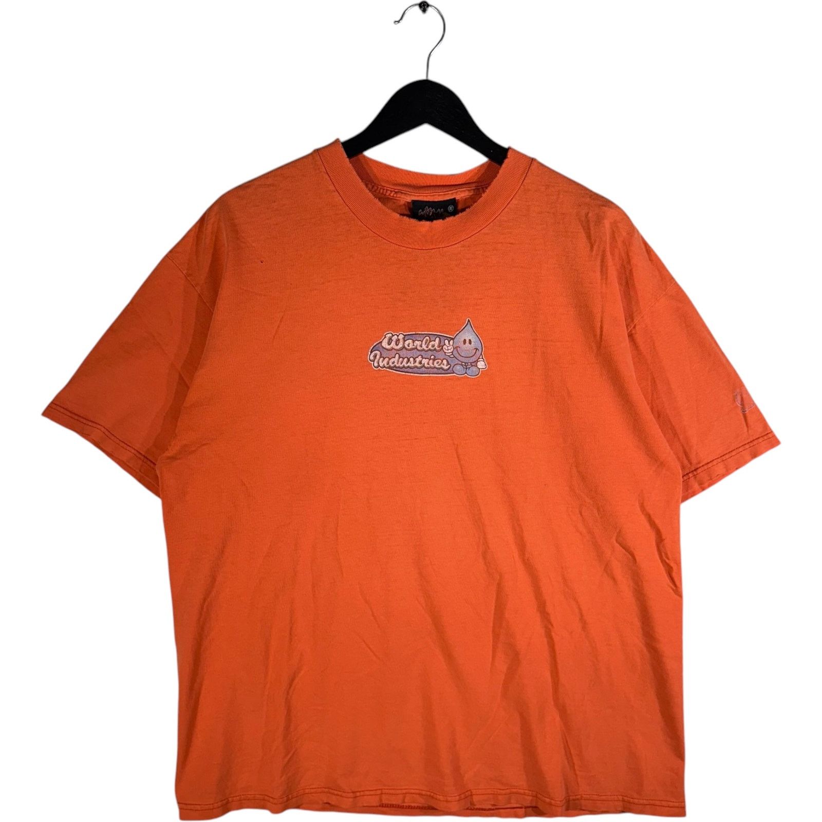 Vintage Vintage World Industries Center Logo Spellout Skate Tee XL Size US XL / EU 56 / 4 - 1 Thumbnail