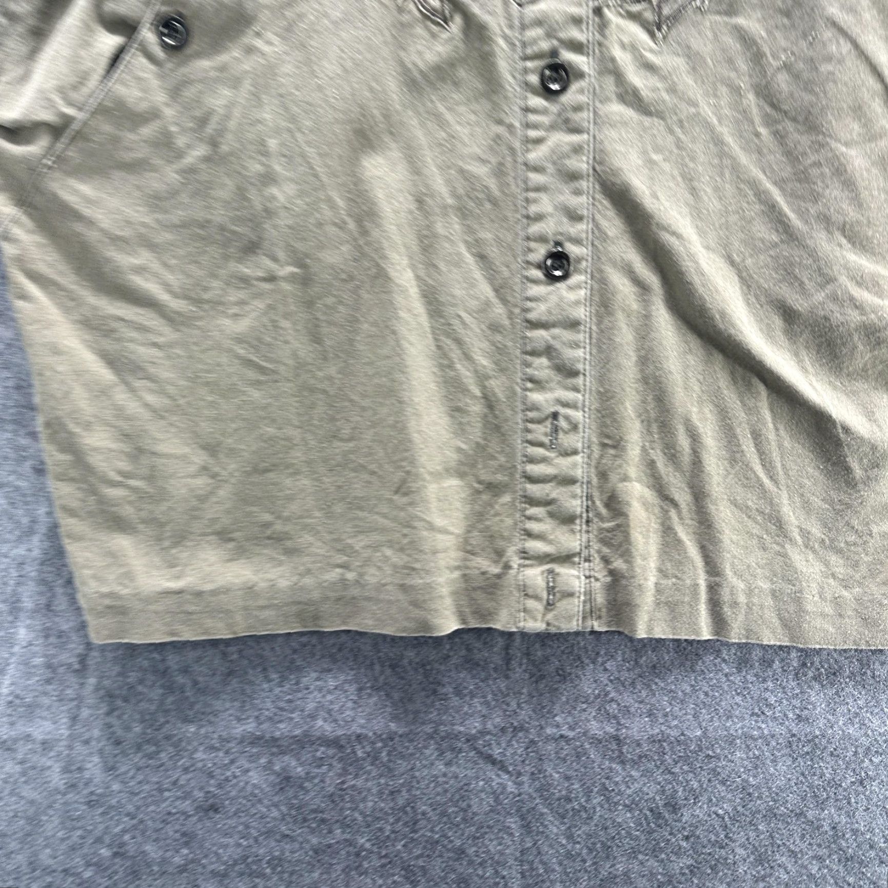 Vintage Vintage Together Shirt Womens Medium Green Embroidered Cutout Button Front 90s Size M / US 6-8 / IT 42-44 - 4 Thumbnail
