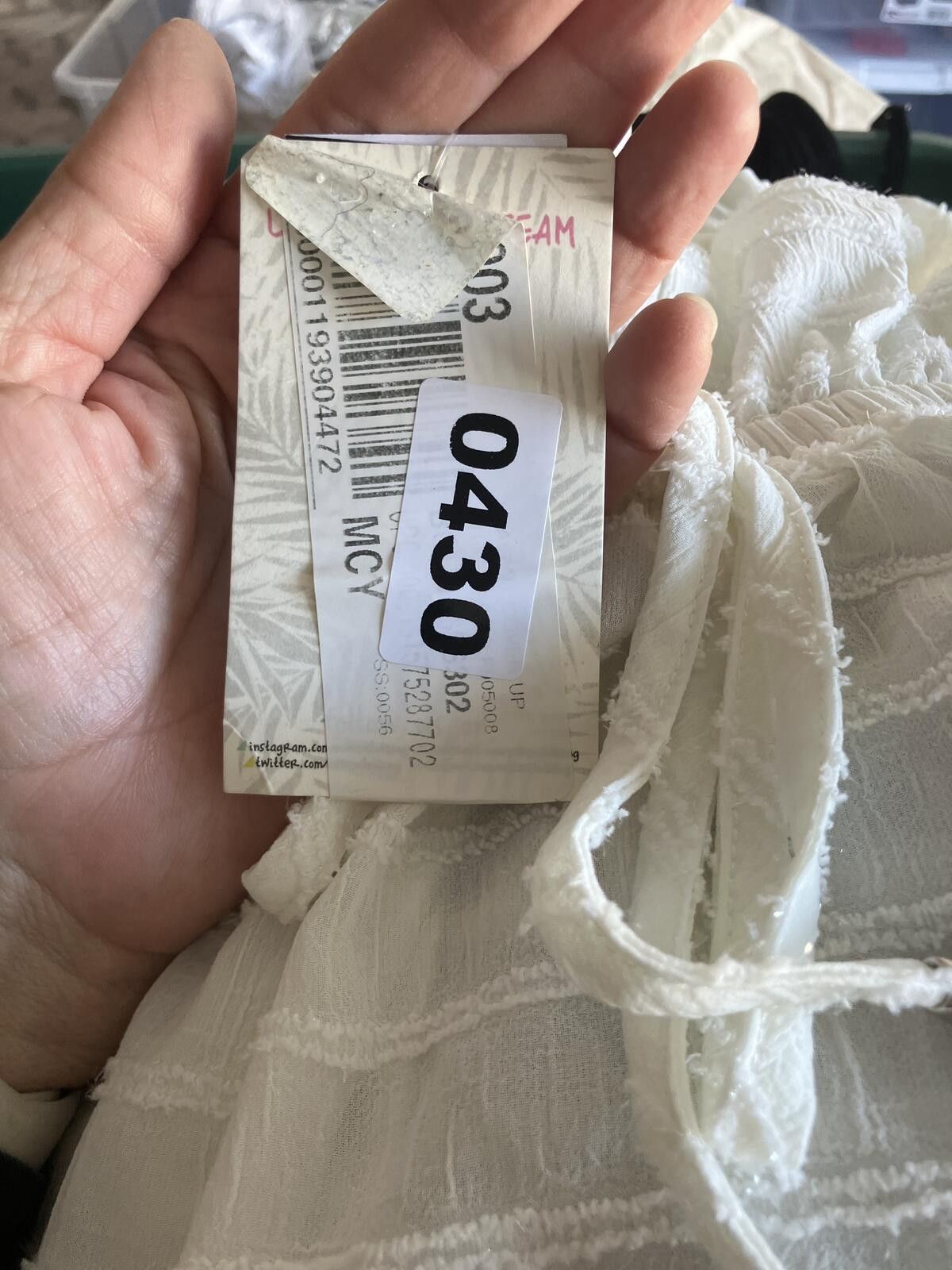 Other NWT Miken Swim White Short Sleeve Dress, Size Large Size L / US 10 / IT 46 - 4 Thumbnail
