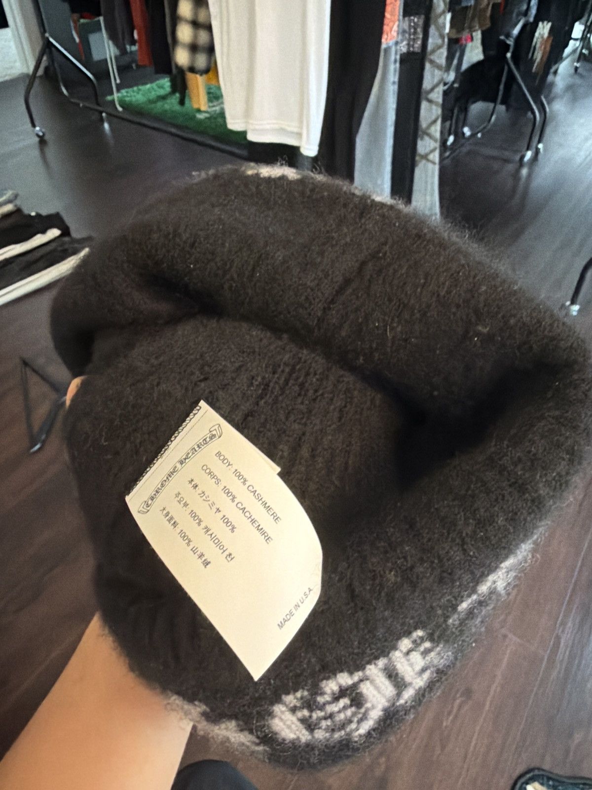 Chrome Hearts Chrome Cashmere Big Daddy Beanie Size ONE SIZE - 6 Thumbnail