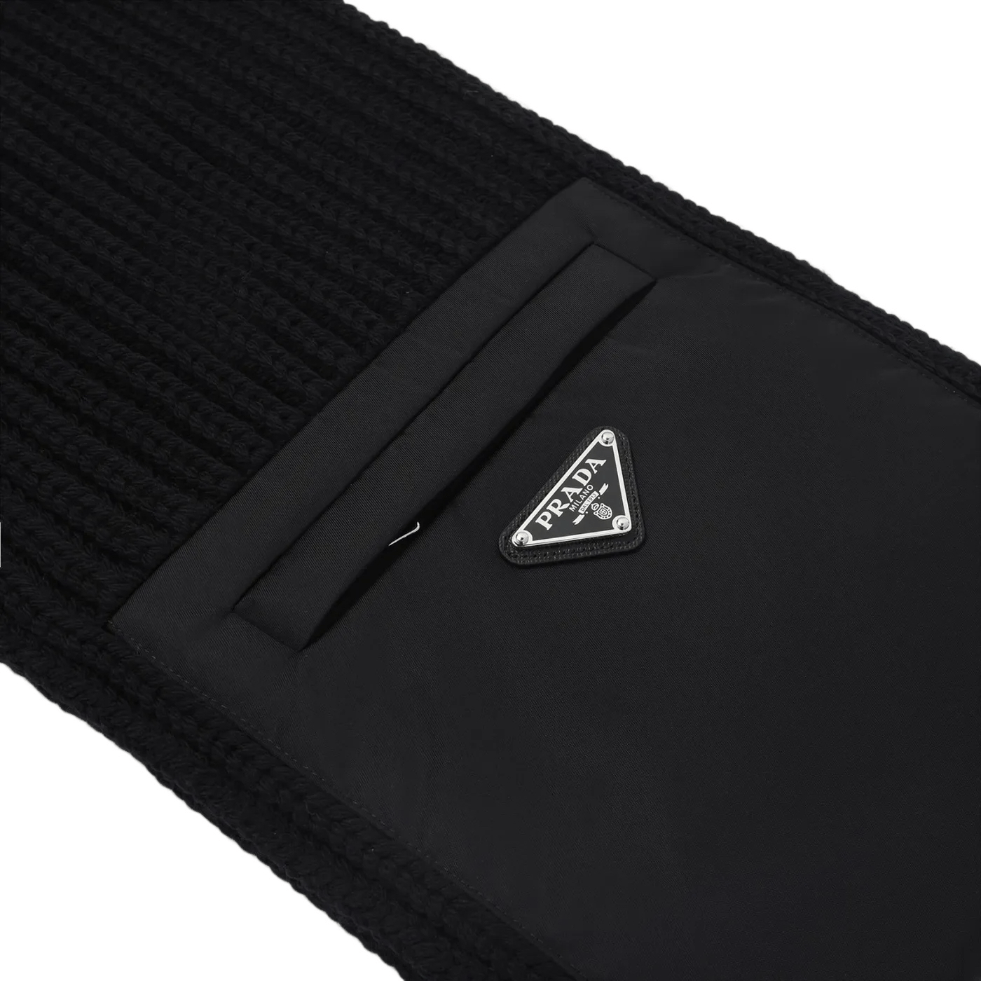Prada PRADA Black Wool Scarf New & Authentic Size ONE SIZE - 2 Thumbnail
