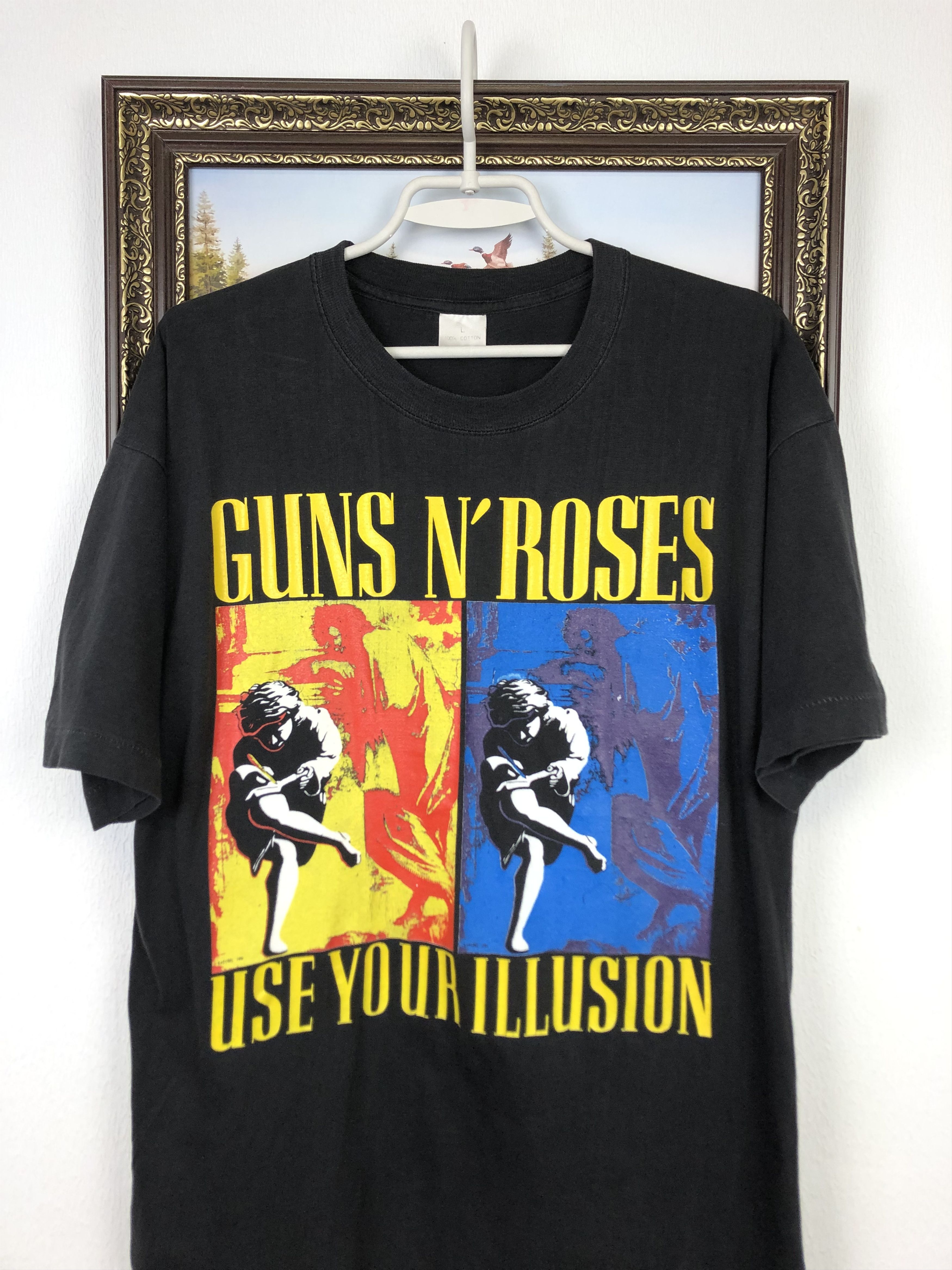 Vintage Vintage 90's Guns N' Roses Use Your Illusion Band Shirt Mens Size US L / EU 52-54 / 3 - 2 Thumbnail