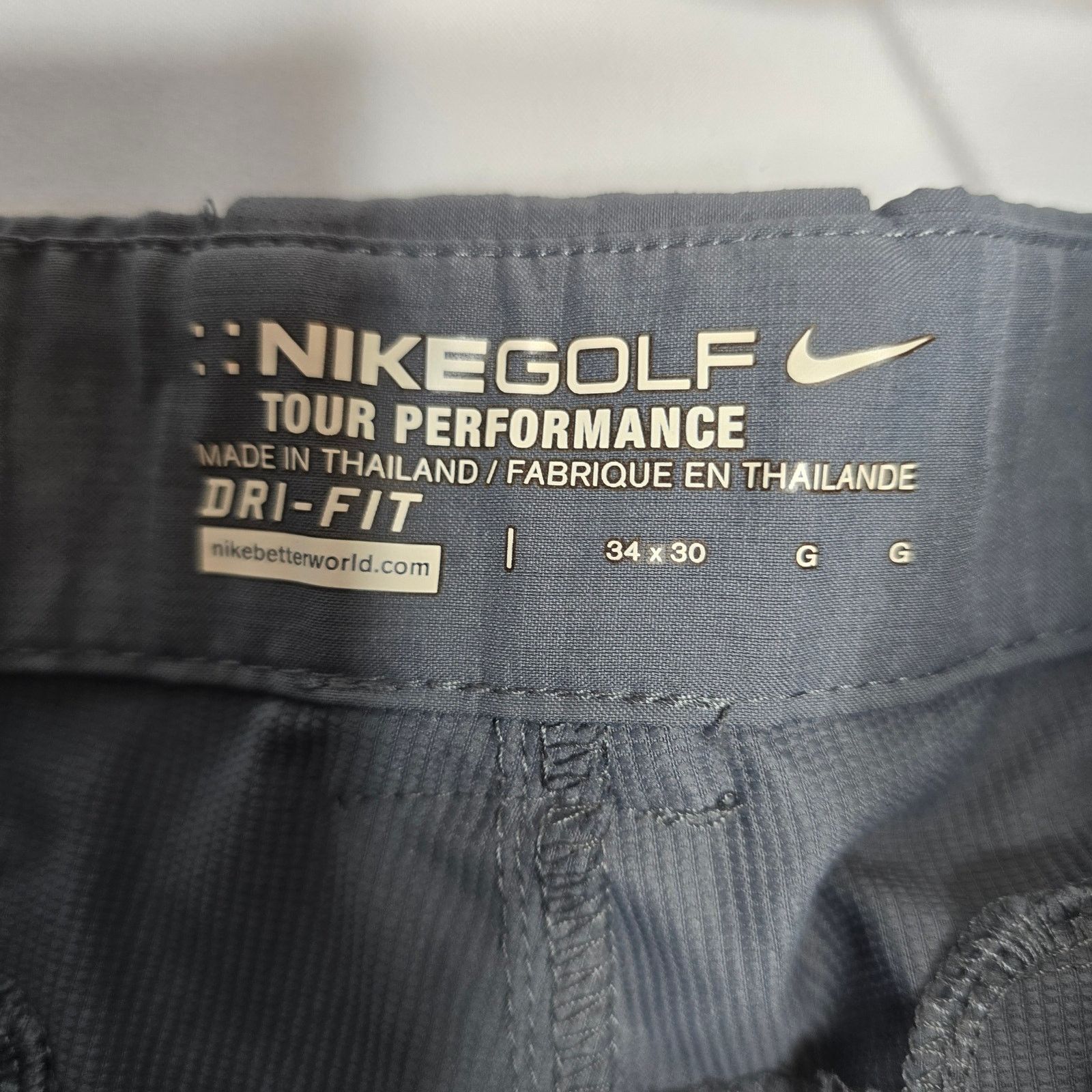 Nike Nike Golf Tour Performance Dri-Fit Gray Pants Size 34x30 Size US 34 / EU 50 - 3 Thumbnail
