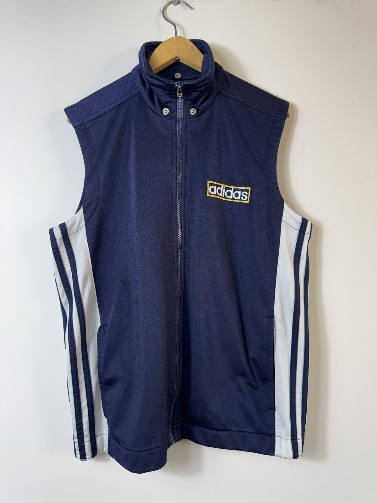 Adidas Vintage Adidas Vest Y2K Navy Blue Trefoil Logo Side Snaps S Size US S / EU 44-46 / 1 - 5 Thumbnail