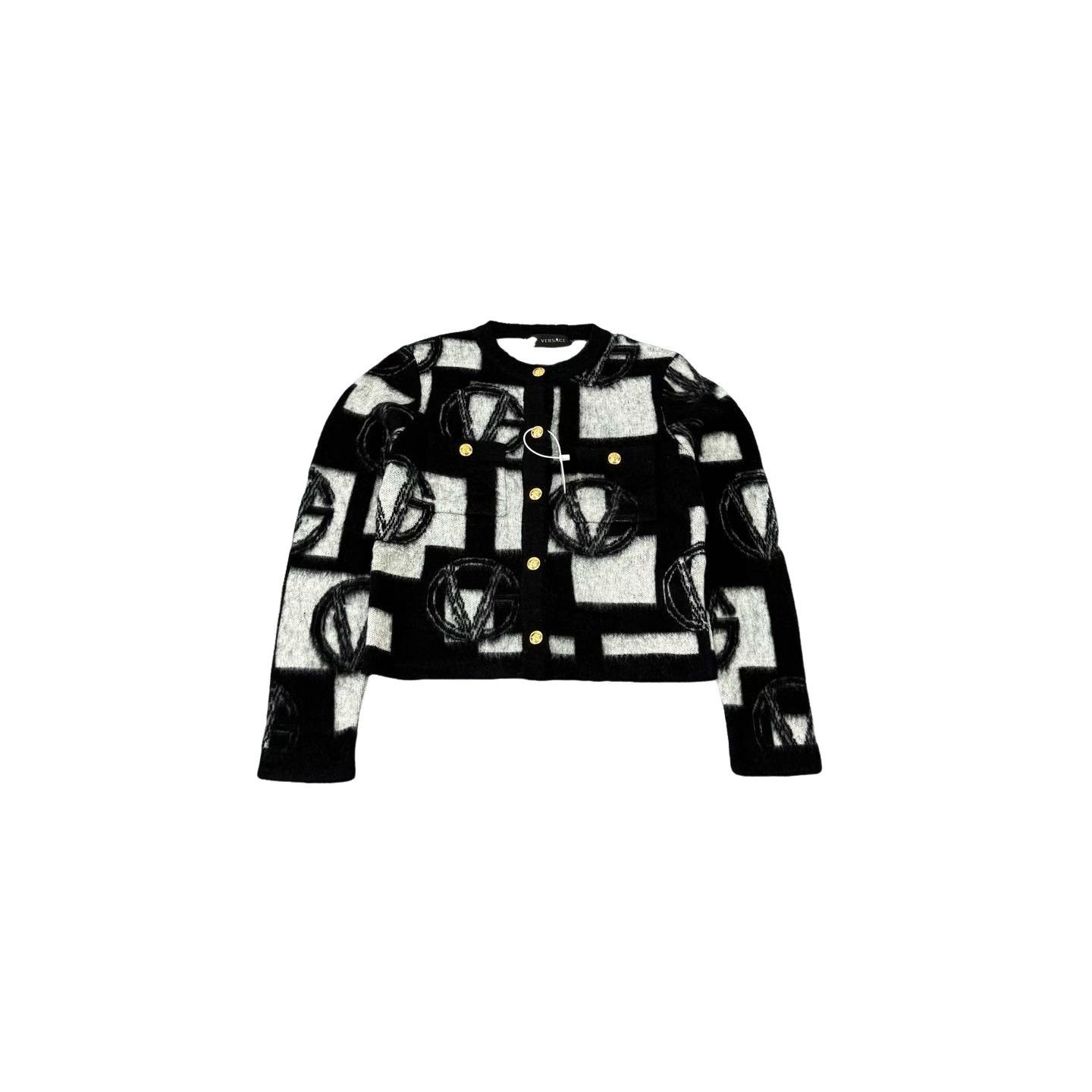 Versace Versace Medusa Button Geometric Knit Cardigan IT 40 Size S / US 4 / IT 40 - 1 Thumbnail