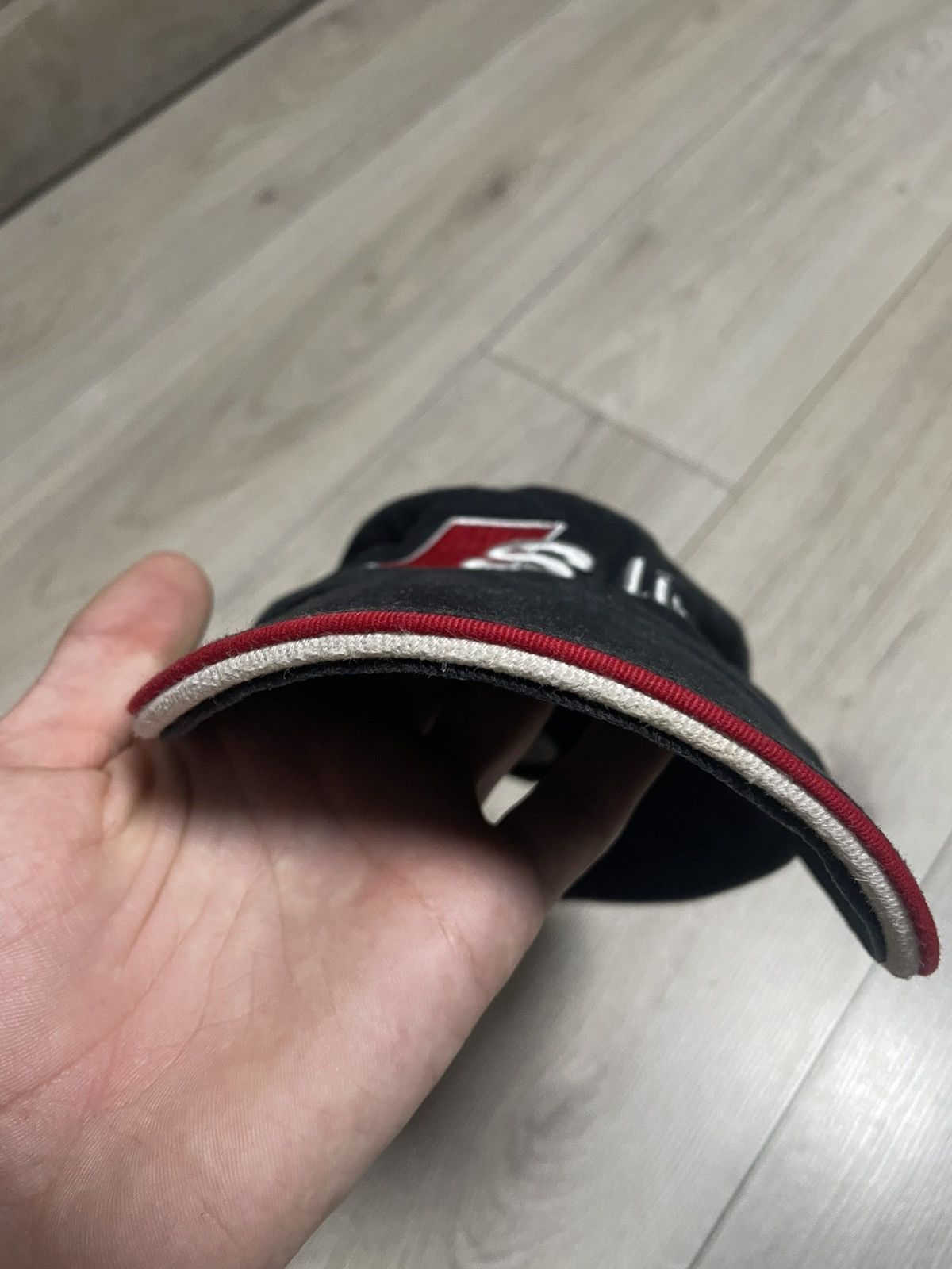 Audi Vintage Audi S Line Cap Black Red Trim Motorsport Hat Size ONE SIZE - 6 Thumbnail