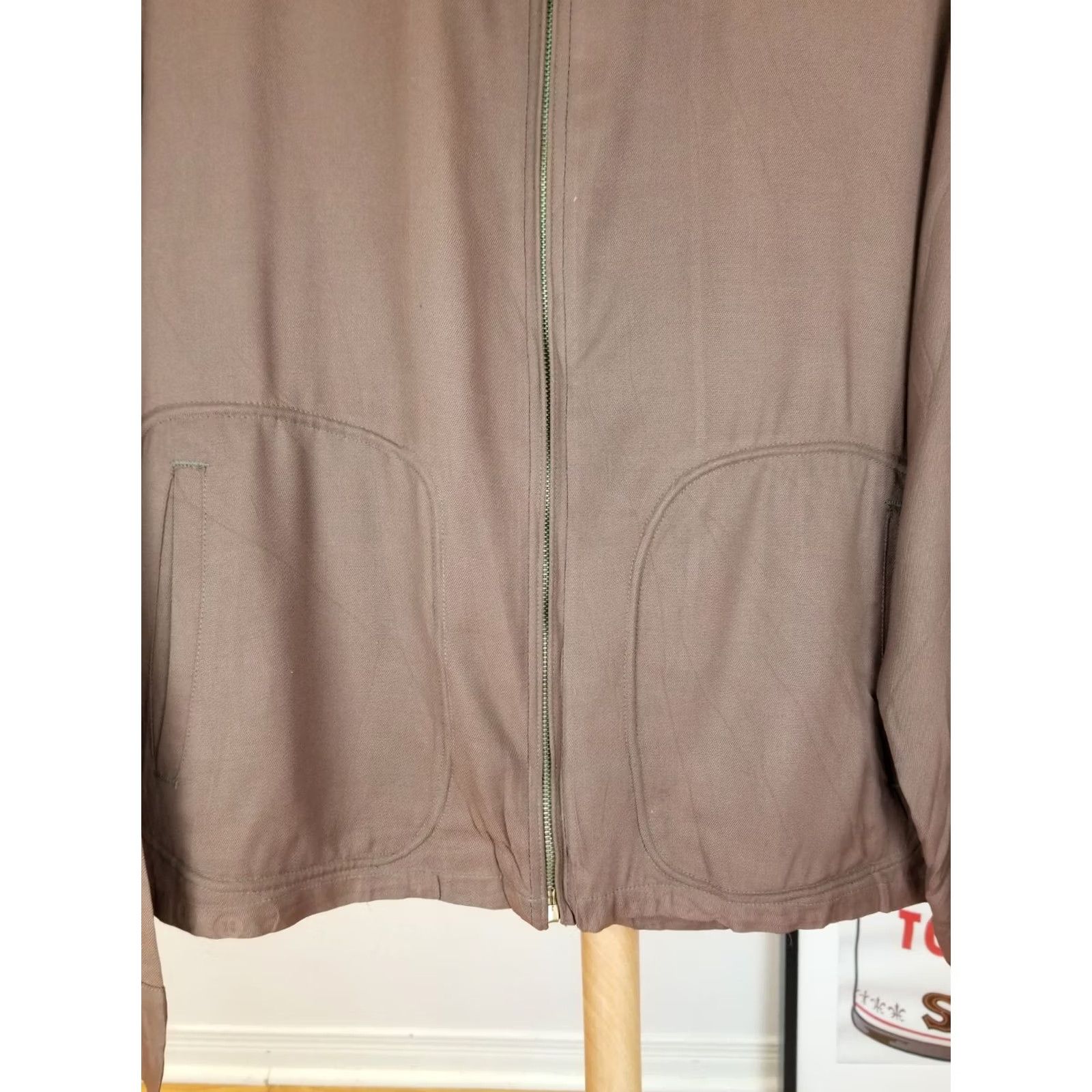 Vintage VINTAGE NELCO BUILT SPORTWEAR JACKET Brown GABARDINE Rockabilly SZ 40 Mens Jacket Size US XXS / EU 40 - 4 Thumbnail