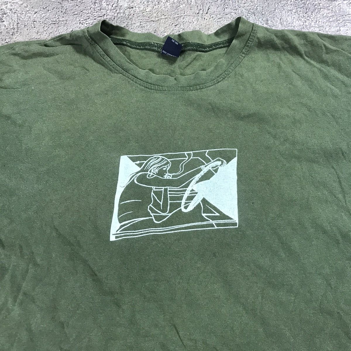 Vintage Vintage Y2K Graphic Tee Streetwear Art Print Skate Green XL Size US XL / EU 56 / 4 - 2 Thumbnail
