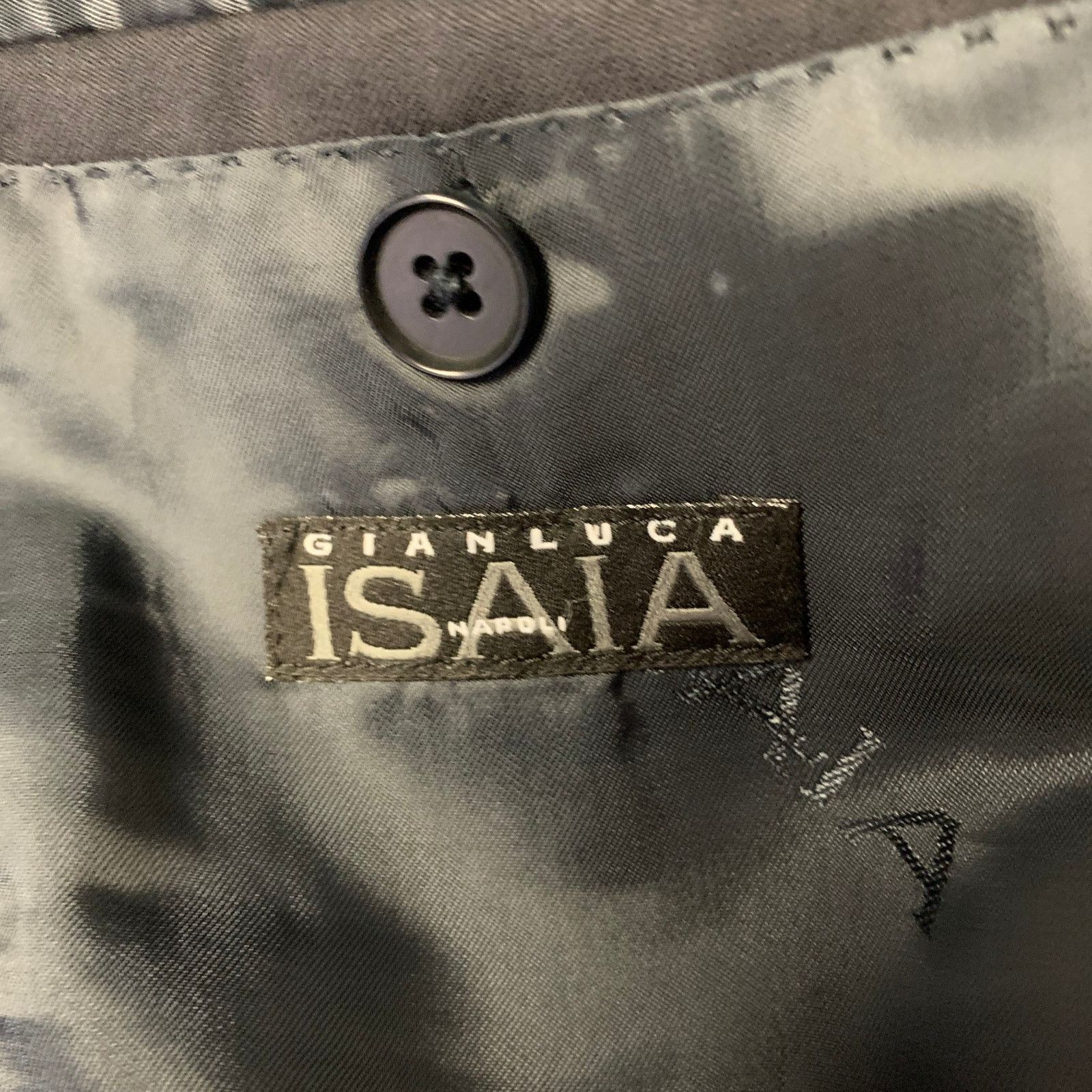 Isaia ISAIA Size 42 Black Wool Notch Lapel Sport Coat Size 42R - 6 Thumbnail