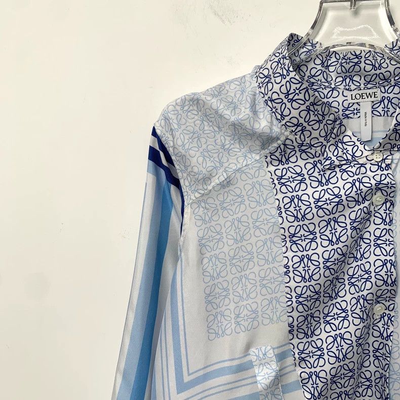 Loewe Loewe Patchwork logo printed on a long-sleeved asymmetrica Size S / US 4 / IT 40 - 3 Thumbnail