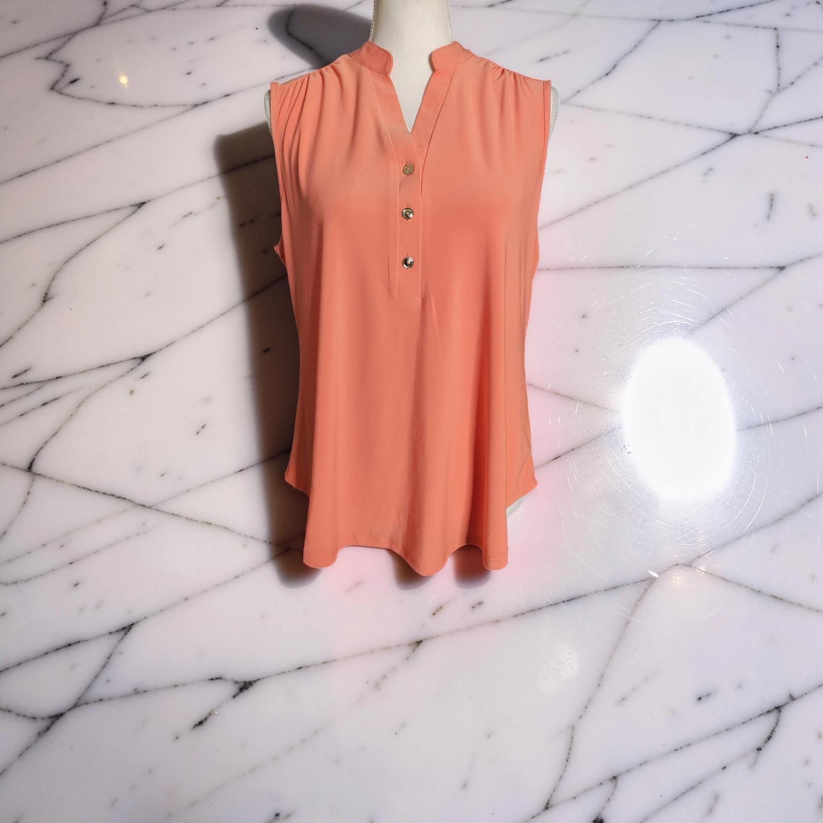 Other Luxology Sleeveless Blouse Size Large in Apricot - New With Size L / US 10 / IT 46 - 2 Thumbnail