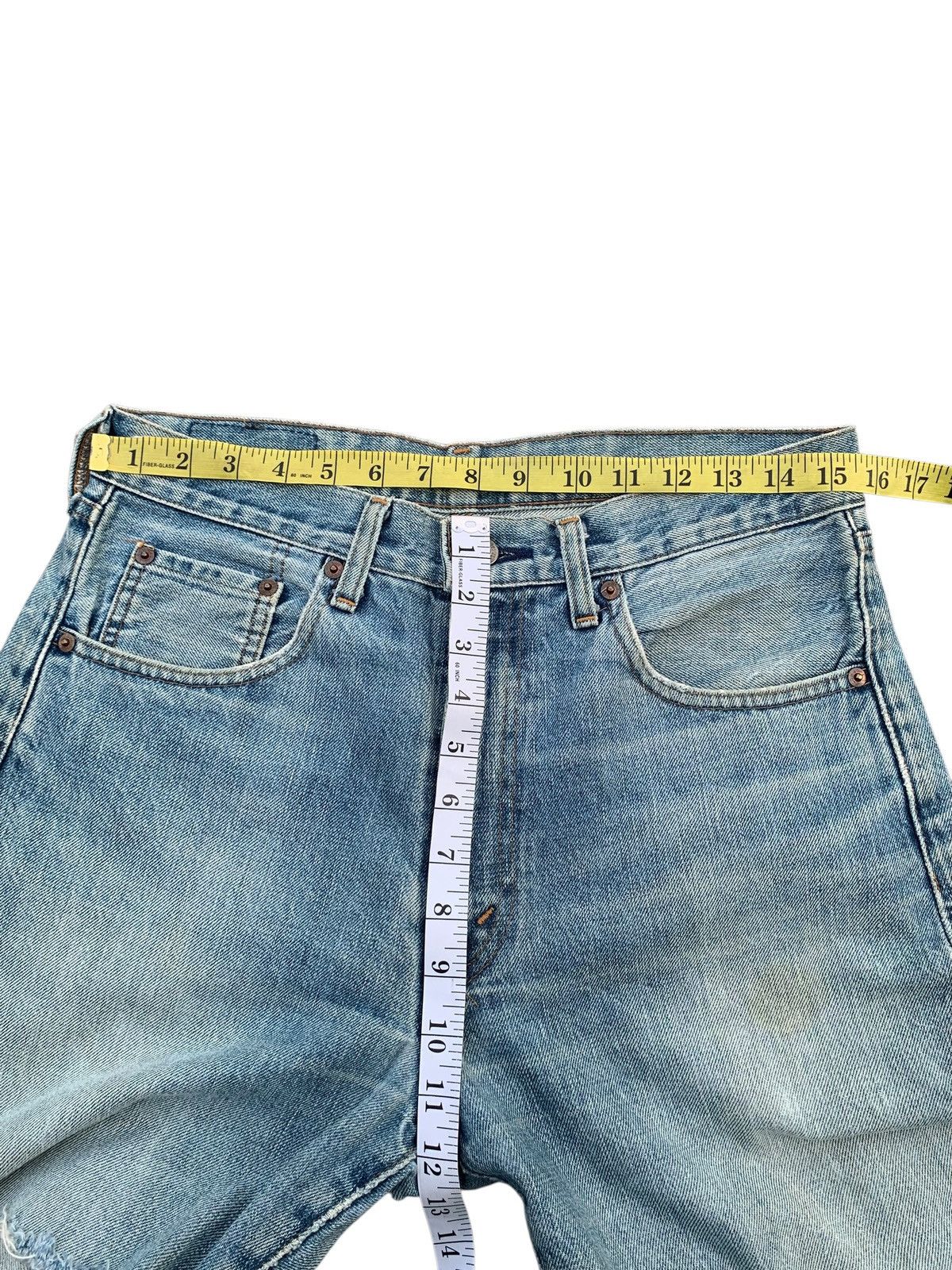 Levi's VINTAGE LEVI'S BIG E 502 TRASHER SELVEDGE DISTRESSED DENIM Size US 31 - 20 Thumbnail