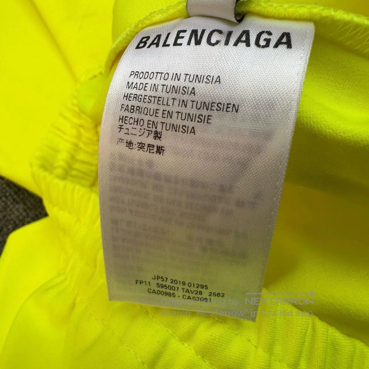 Balenciaga balenciaga logo print casual pants in yellow. Size US 40 / EU 56 - 5 Thumbnail
