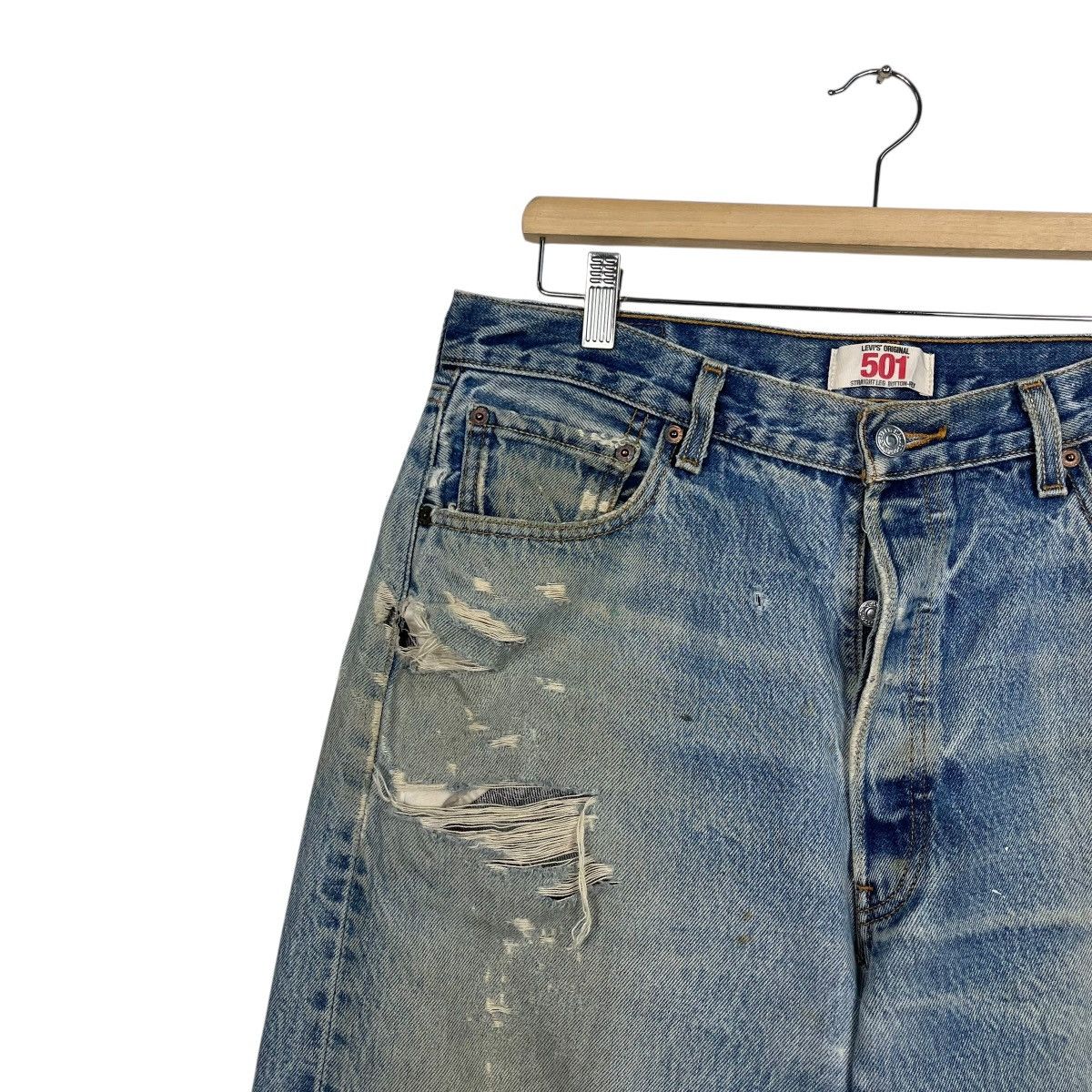 Levi's Vintage Levis Lot 501 Distressed Denim Jeans Size US 34 / EU 50 - 4 Thumbnail
