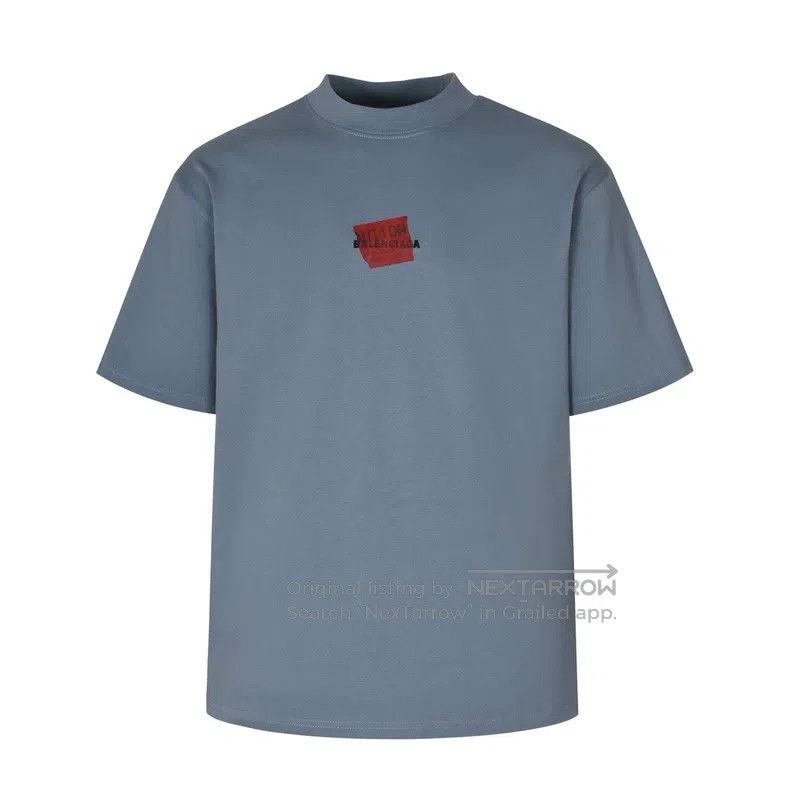 Balenciaga Balenciaga Men's Tape Short Sleeve T-Shirt Size US S / EU 44-46 / 1 - 1 Thumbnail