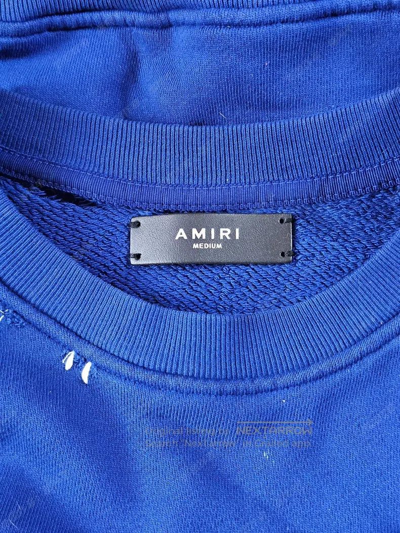 Amiri Amiri Little Devil Distressed Hoodie Blue Size US M / EU 48-50 / 2 - 4 Thumbnail