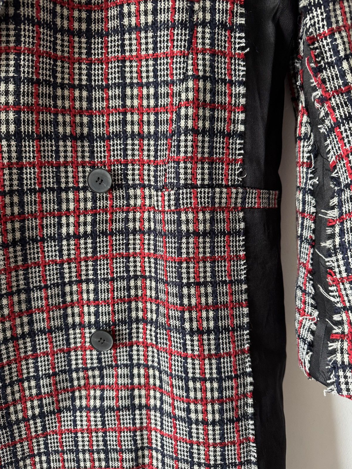 Haider Ackermann 🔥🔥 Haider Ackermann Red Tweed Coat Size XS / US 0-2 / IT 36-38 - 5 Thumbnail