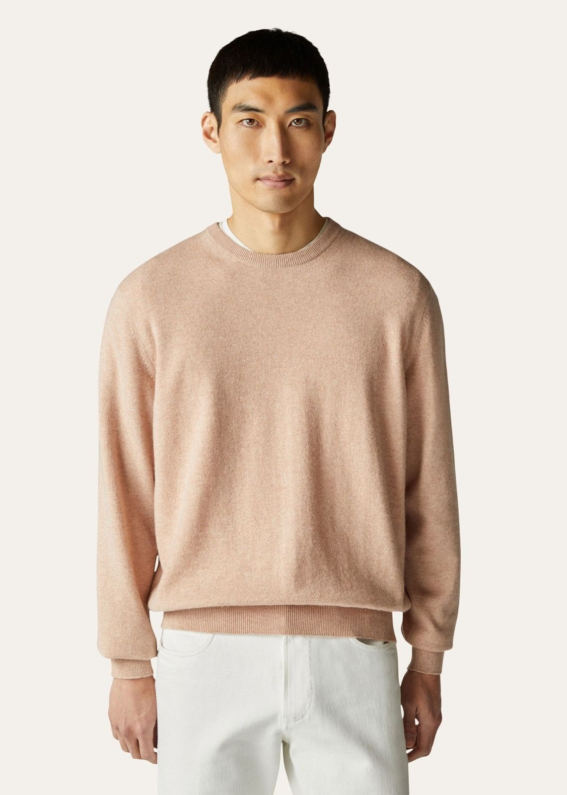 Loro Piana o1srvl11e1024 Girocollo Classic Cashmere Sweater in Peach Size US XL / EU 56 / 4 - 2 Thumbnail