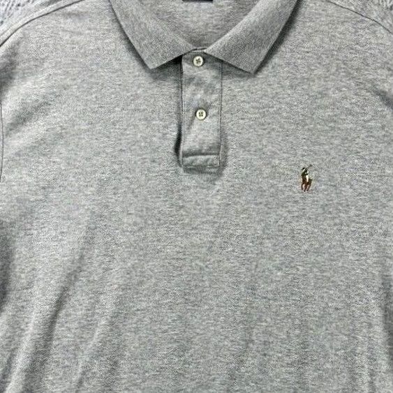 Polo Ralph Lauren Polo Ralph Lauren Polo Shirt 2XL Men Grey Pima Soft Touch Flesh Pony Rugby Short Sleeve Breathable Casual Shirt Size US XXL / EU 58 / 5 - 2 Thumbnail