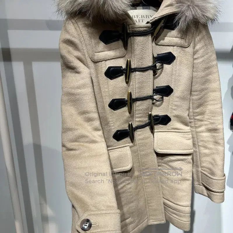 Burberry Burberry Khaki Wool Long Coat for Women. Size S / US 4 / IT 40 - 3 Thumbnail