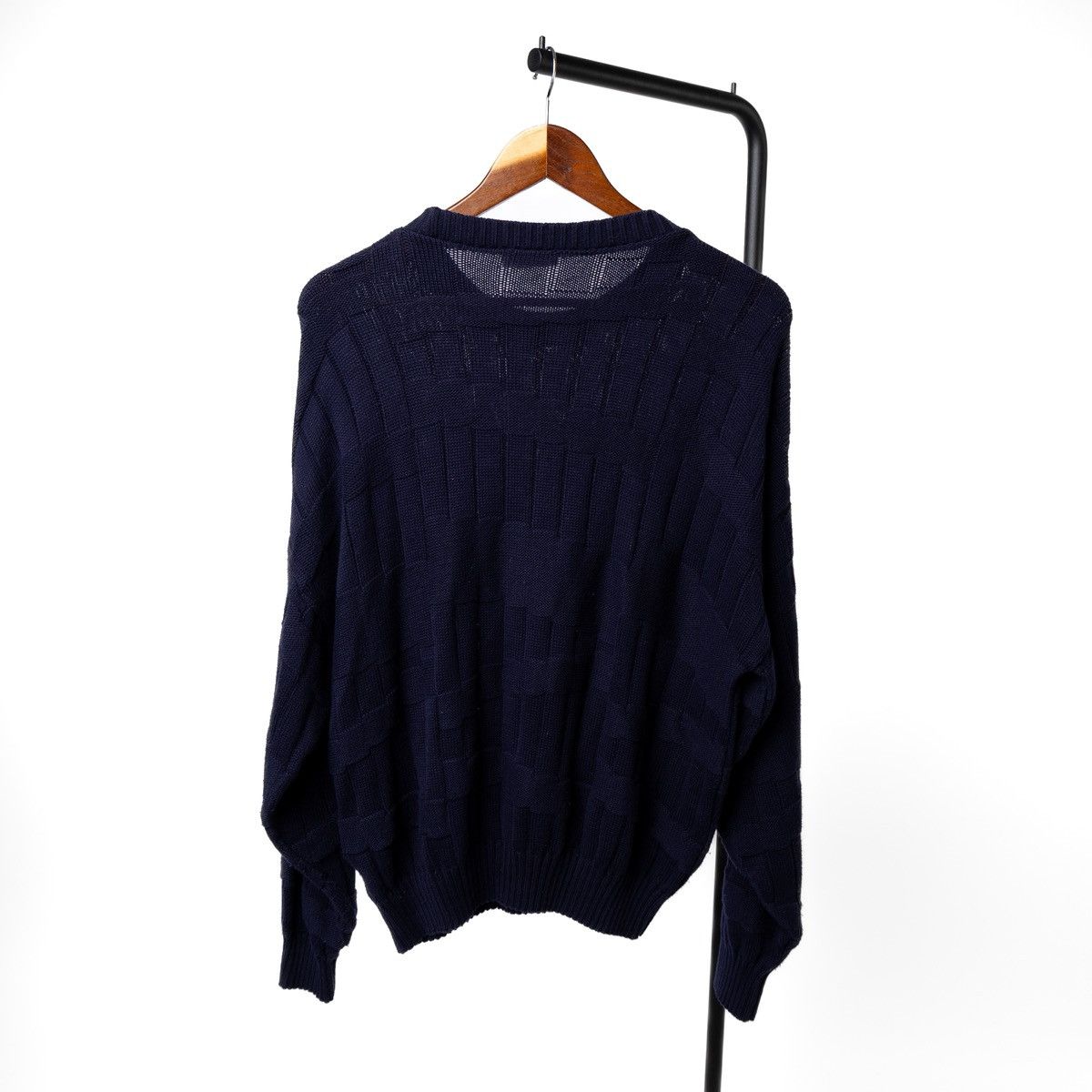 Lacoste Lacoste Vintage 90s Mens Blue Knit Sweater Crew Neck Jumper Size US L / EU 52-54 / 3 - 3 Thumbnail