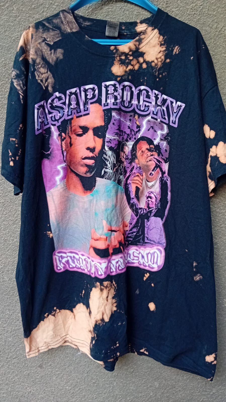 Rap Tees ASAP Rocky Pretty Flacko Bleached Rap T-shirt sz XL Size US XL / EU 56 / 4 - 1 Thumbnail