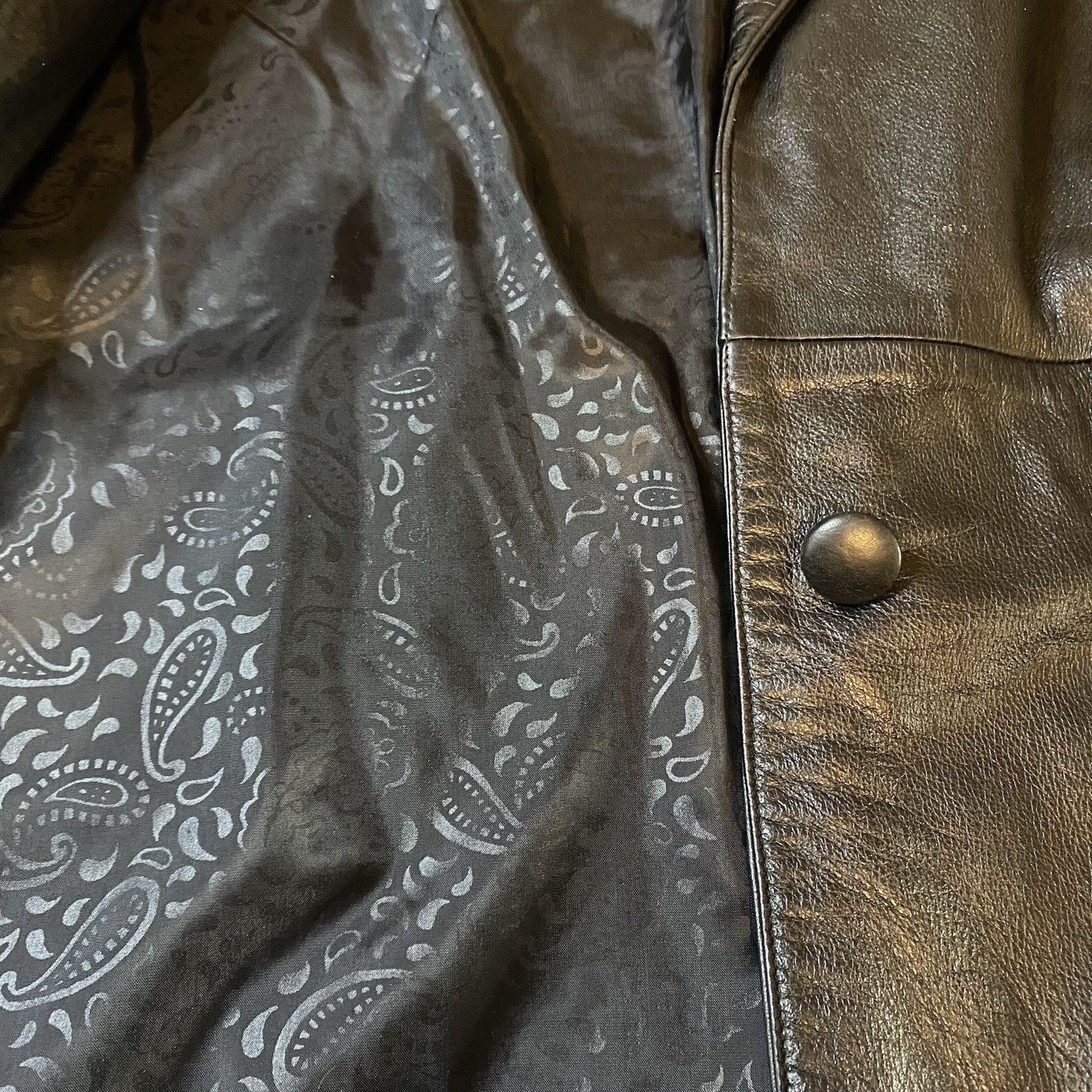 & Other Stories Vintage Women’s M Leather Trench Coat Jacket Long Black Size M / US 6-8 / IT 42-44 - 11 Thumbnail