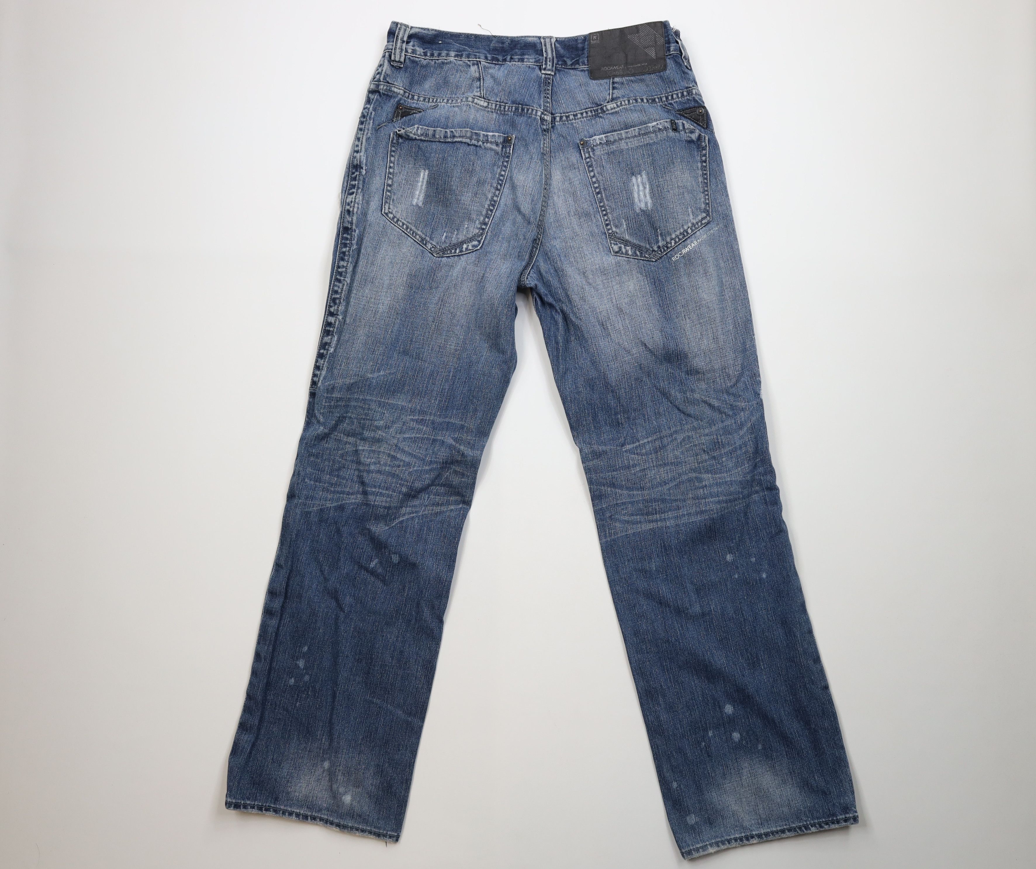 Rocawear Vintage Rocawear Baggy Wide Leg Denim Jeans Blue Cotton Size US 34 / EU 50 - 10 Thumbnail