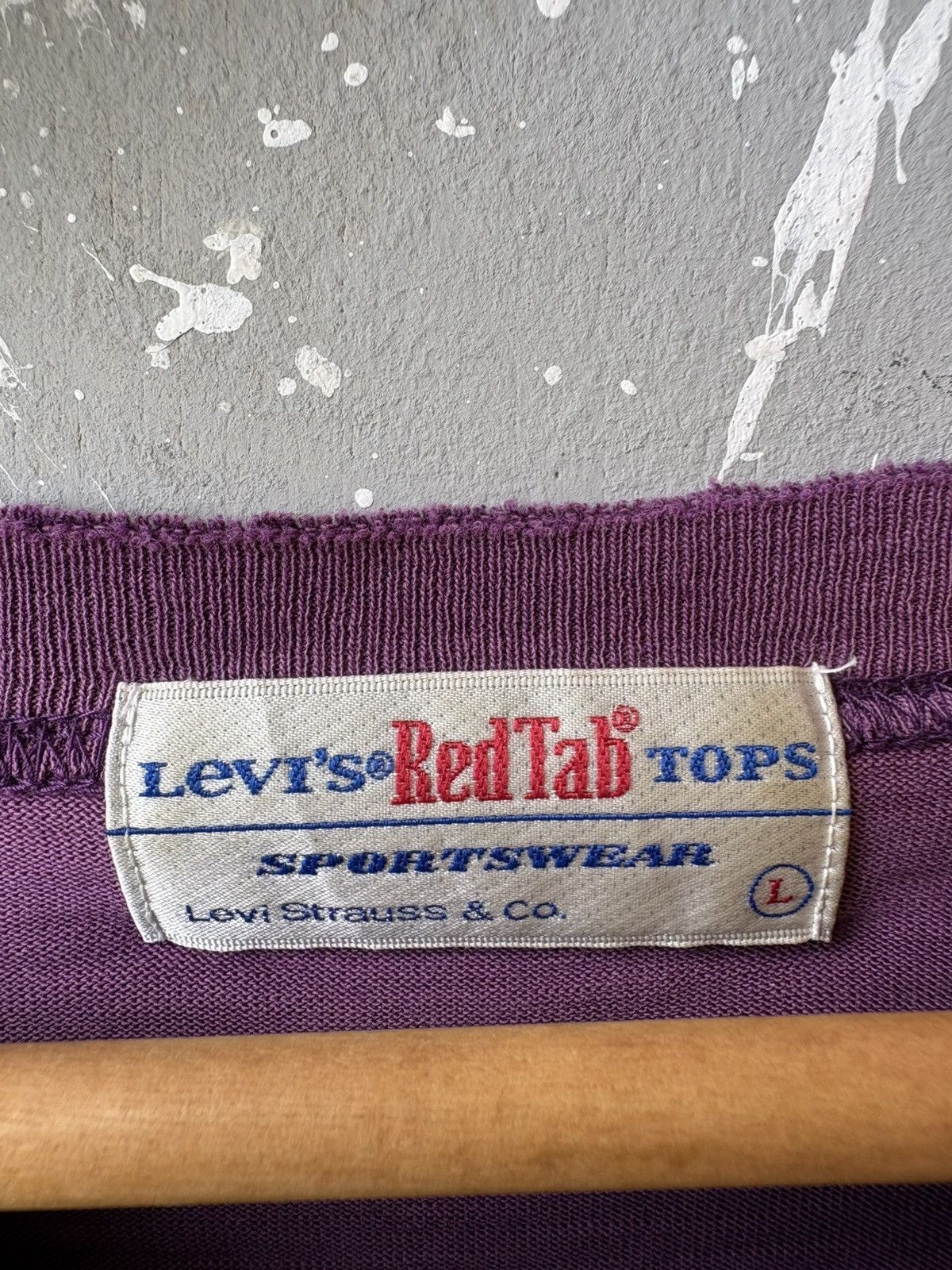 Levi's Vintage Clothing TRASHED Distressed Levis History Long Sleeve Tee Shirt Size US L / EU 52-54 / 3 - 6 Thumbnail