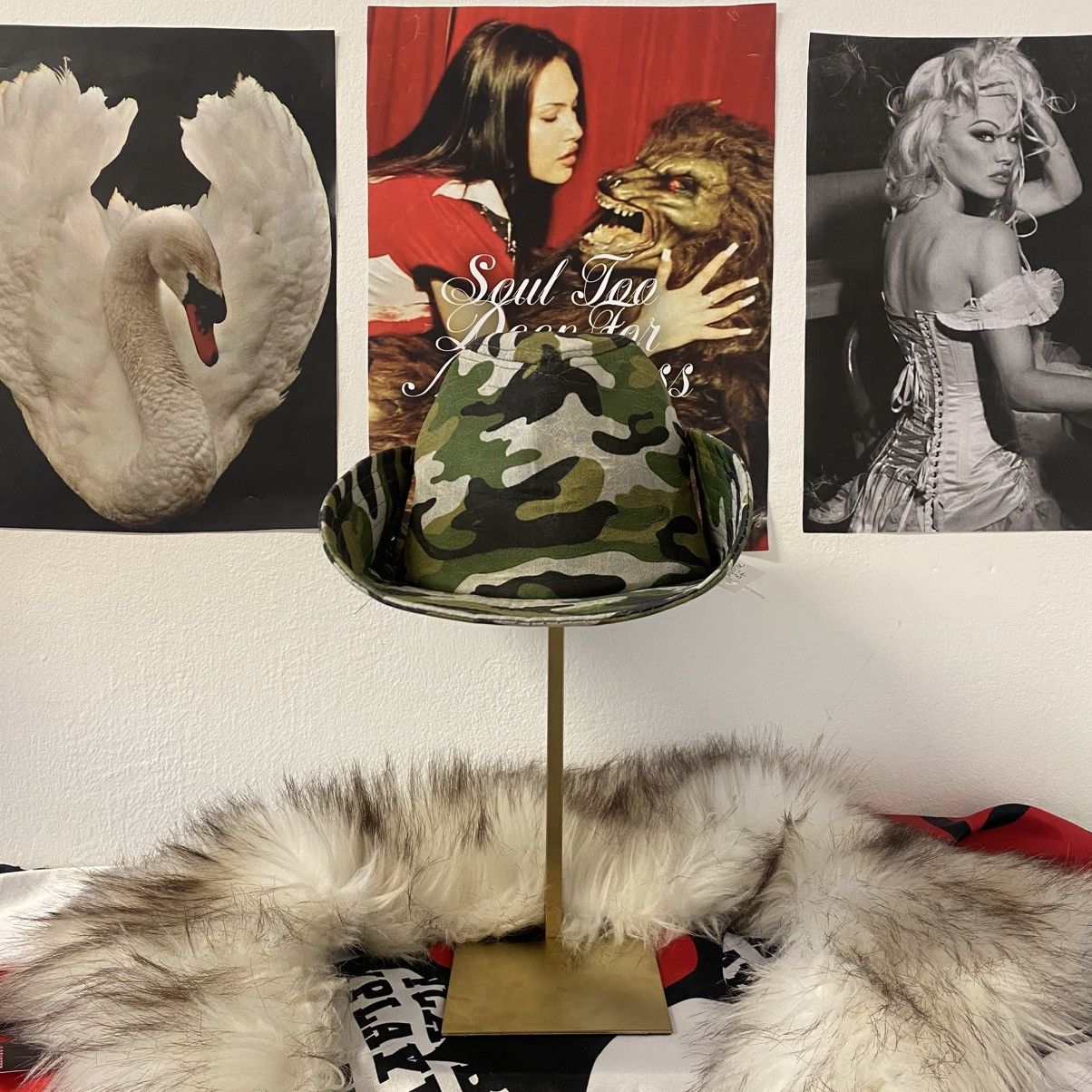 Vintage Vintage khaki military hat Size ONE SIZE - 2 Thumbnail