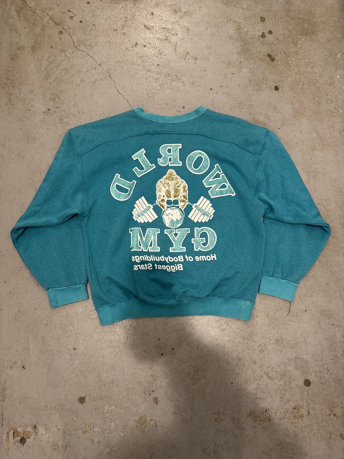 Vintage *RARE* 90s JAPAN WORLD GYM CREWNECK SWEATER GYM FITNESS Size US S / EU 44-46 / 1 - 2 Thumbnail