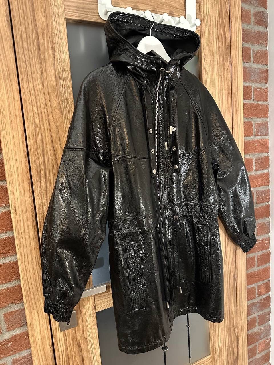 Saint Laurent Paris Saint Laurent Paris Leather Black Parka F38/S Size S / US 4 / IT 40 - 5 Thumbnail
