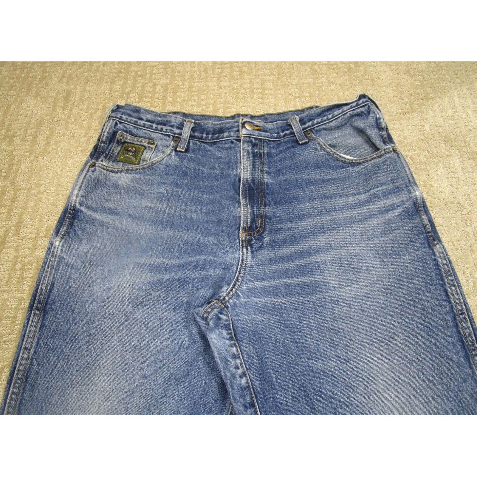 Denime Cinch Jeans Men 36x34 Blue Tapered Western Pants Dark Wash Denim Faded Rodeo Shirt Size US 36 / EU 52 - 2 Thumbnail