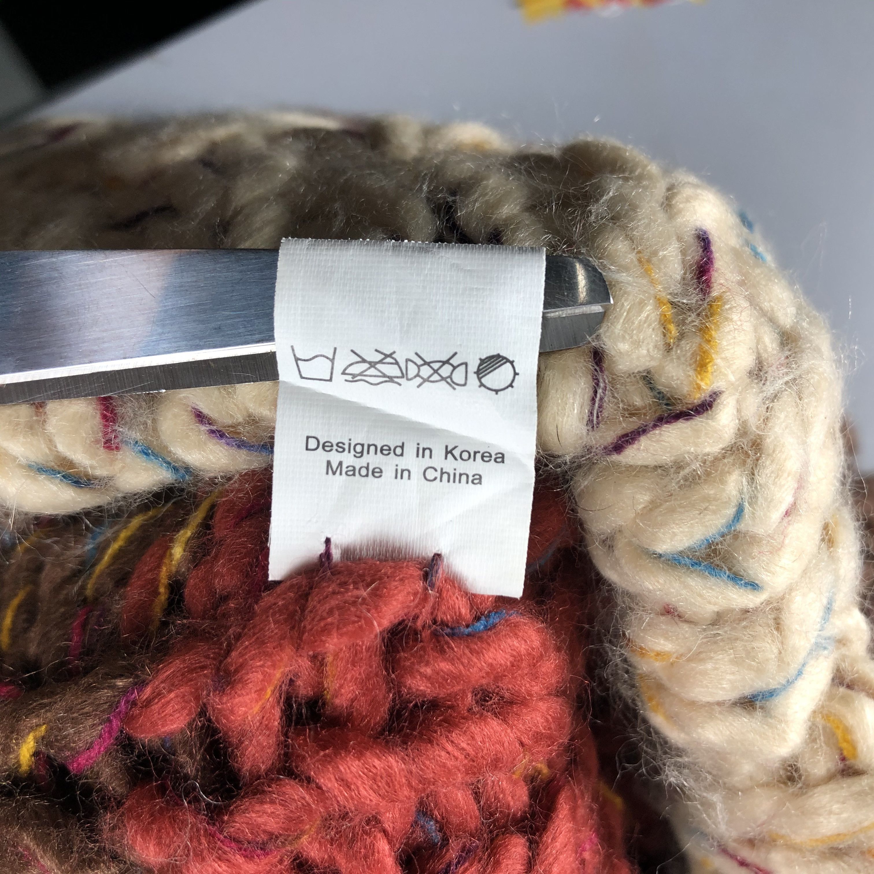 Vintage Crachet By Gabin Handmade Beanie Snow Hat Snow Cap -D095 Size ONE SIZE - 5 Thumbnail
