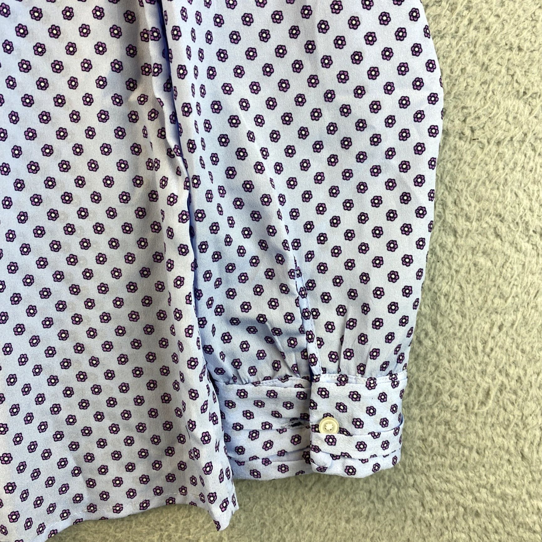 Banana Republic Banana Republic Women's Blue Floral Long Sleeve Blouse Size M Casual Size M / US 6-8 / IT 42-44 - 4 Thumbnail